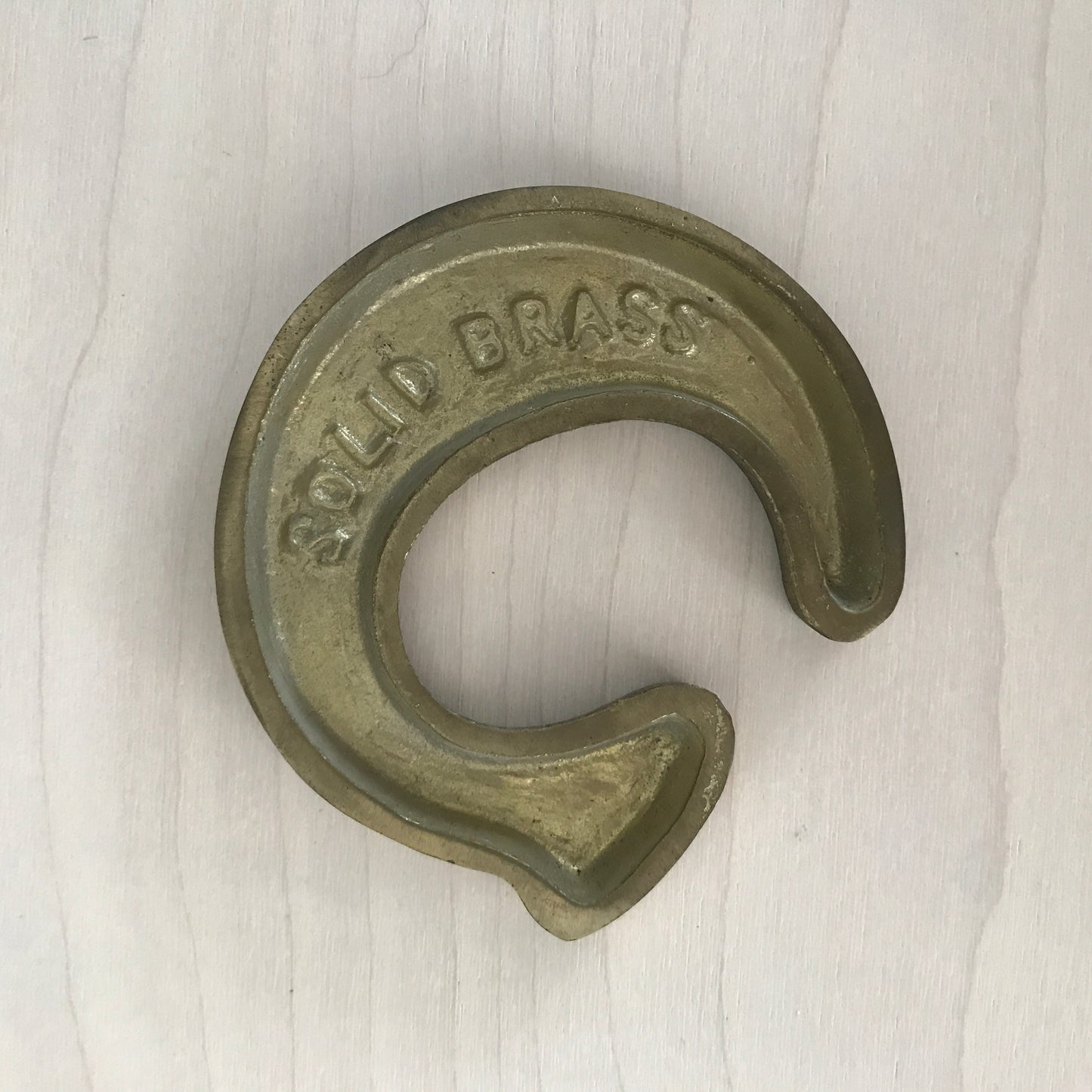 Vintage Solid Brass C Paperweight