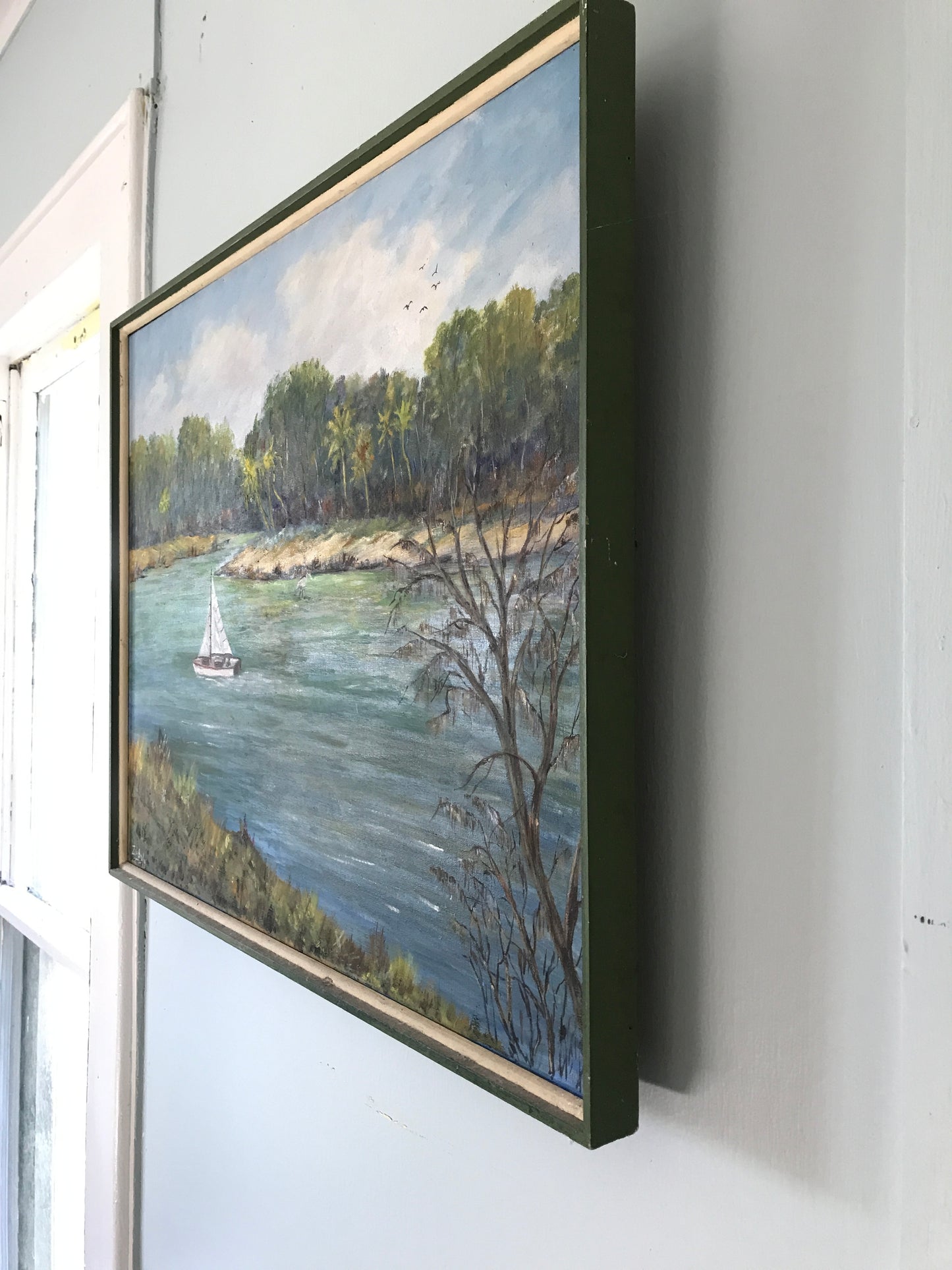 Vintage Florida Landscape Oil Painting on canvas