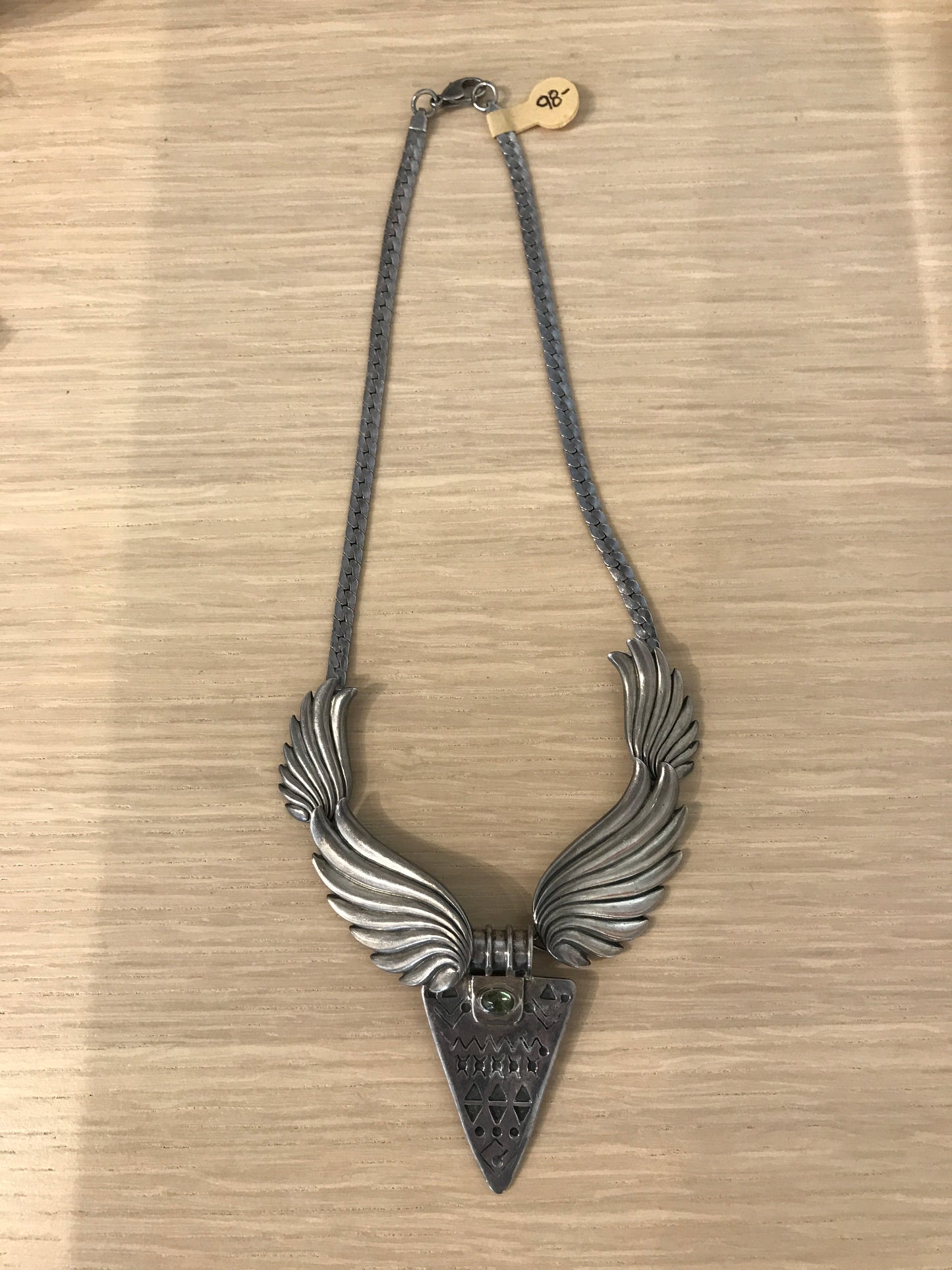 RU RESERVED Vintage Artisan Silver Necklace