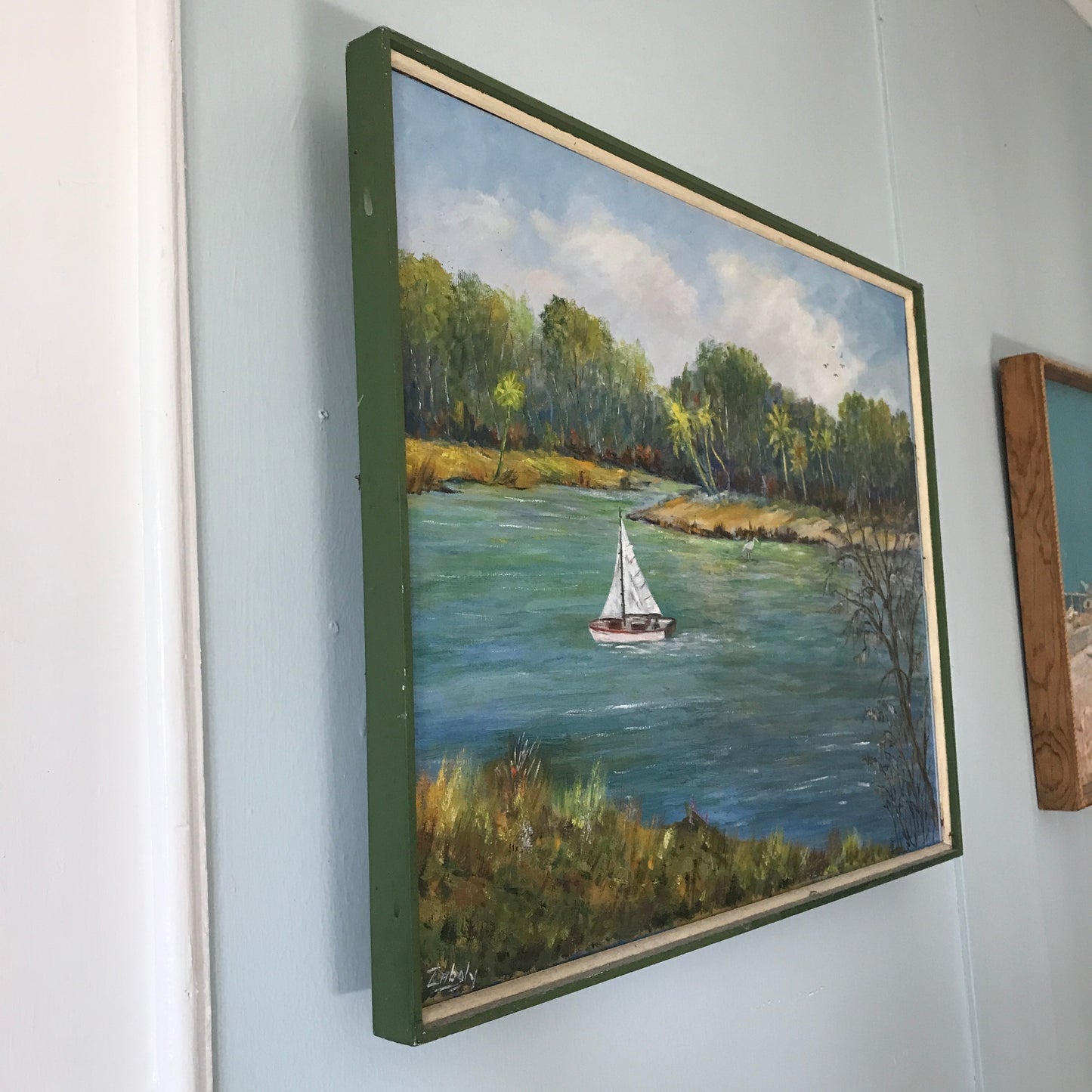 Vintage Florida Landscape Oil Painting on canvas