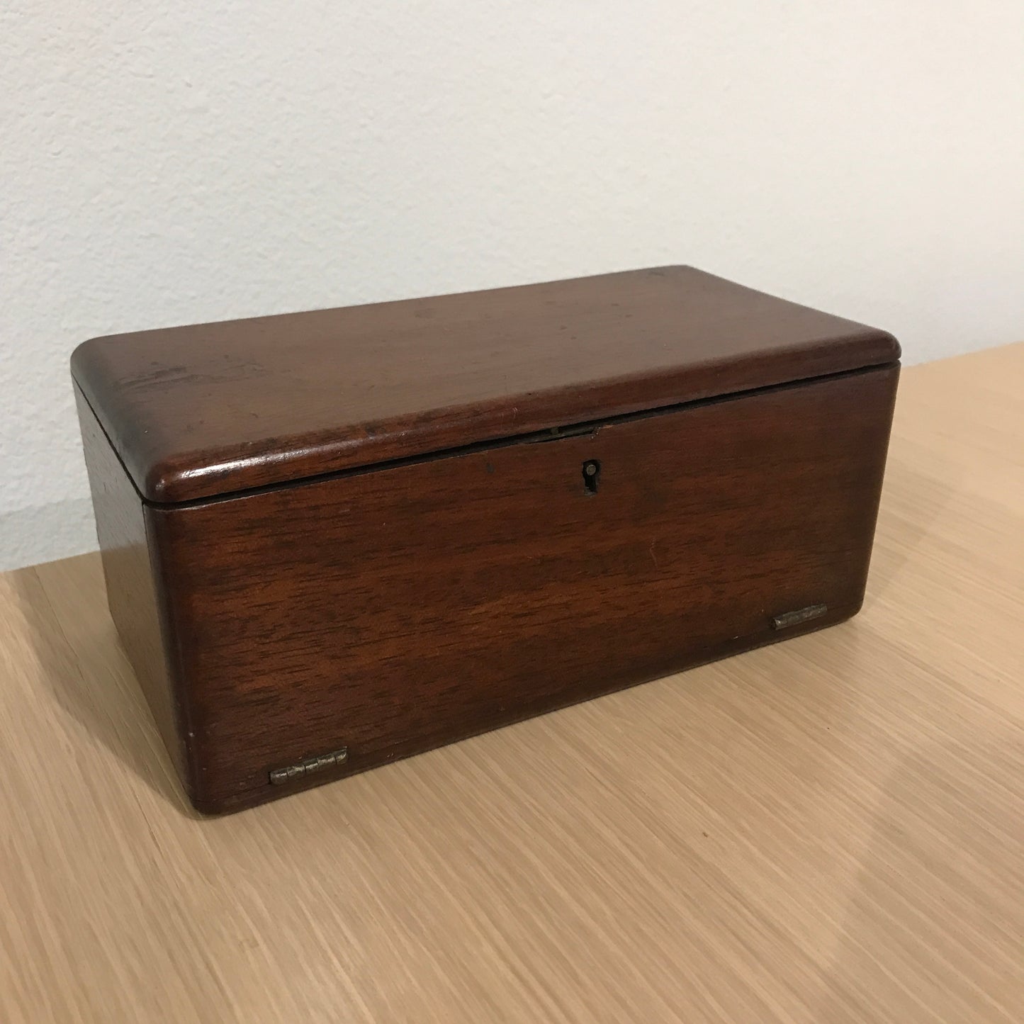 Antique Victorian Microscope Slide Keeper Wooden Box with Inserts
