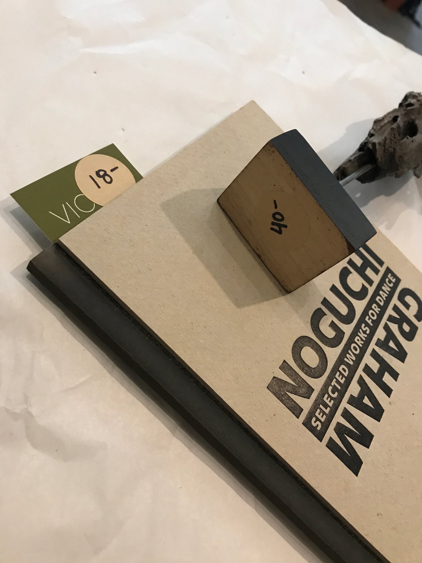 RU RESERVED Noguchi book and driftwood sculpture