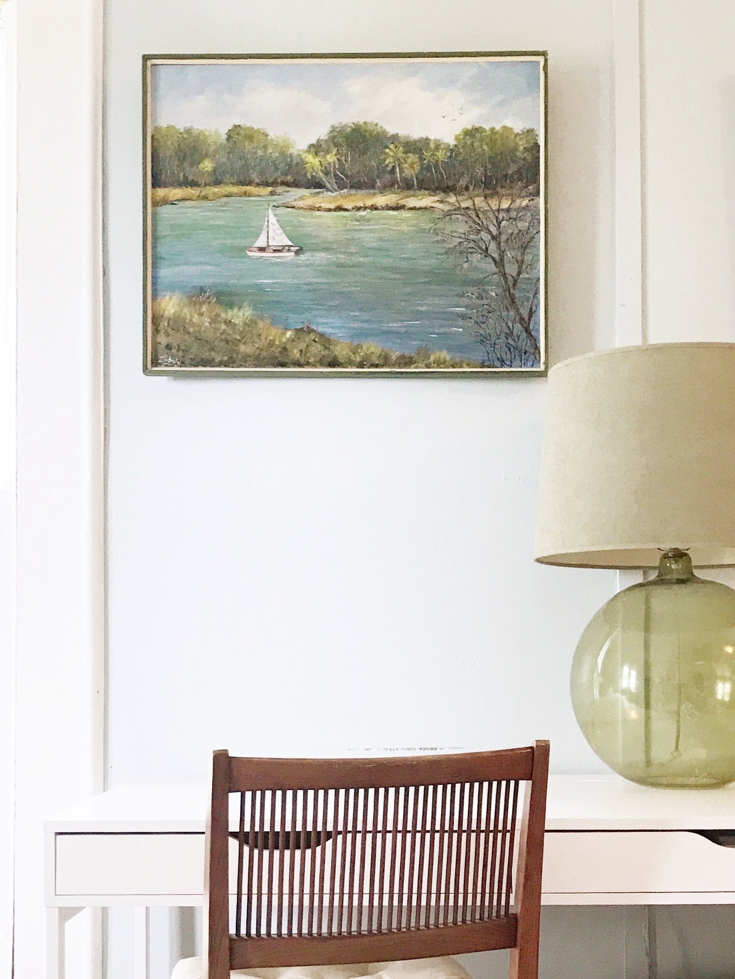 Vintage Florida Landscape Oil Painting on canvas
