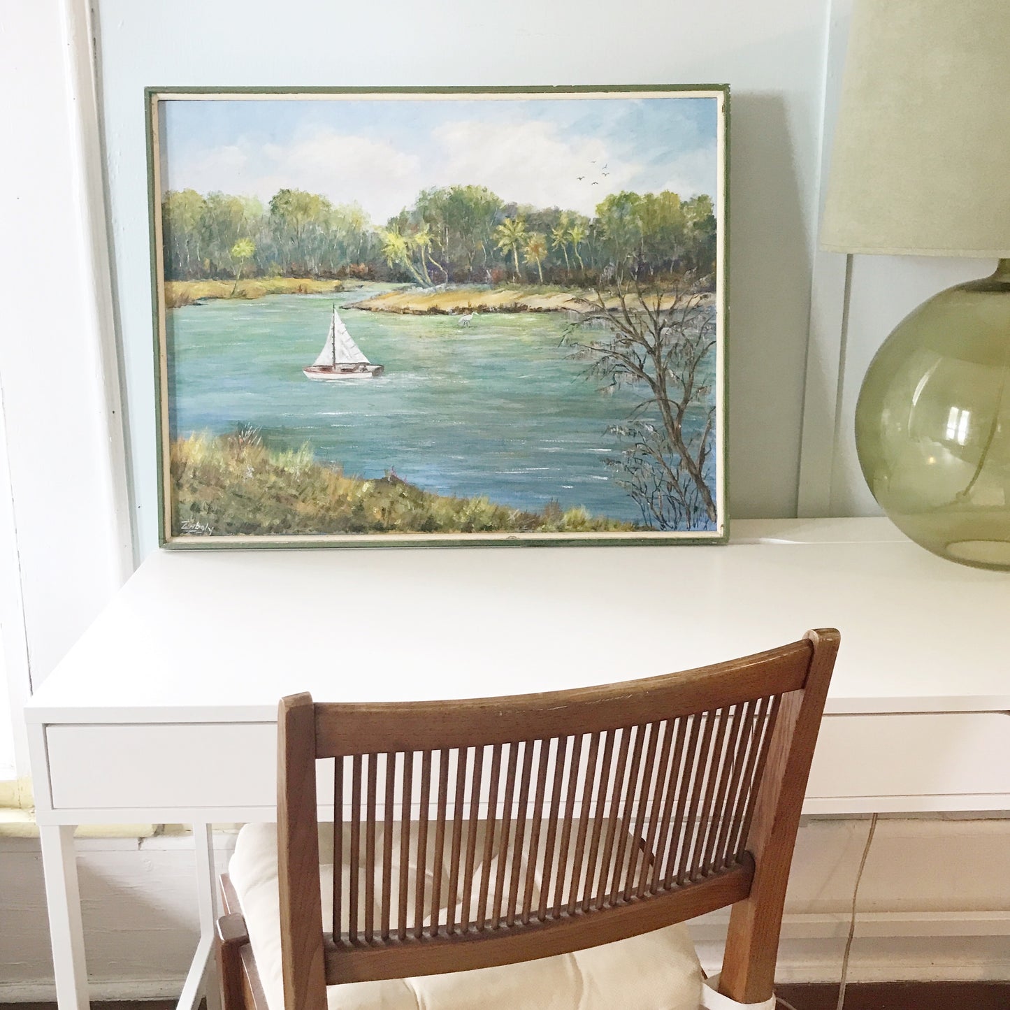 Vintage Florida Landscape Oil Painting on canvas