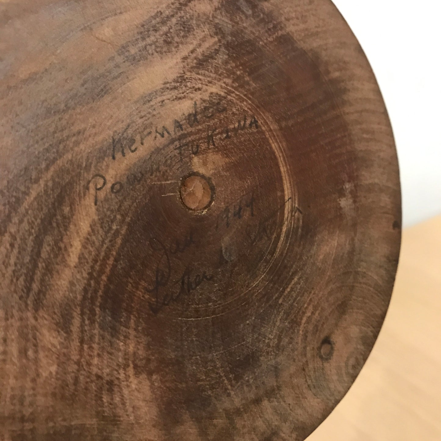 Vintage 1940’s Carved Wood Bowl