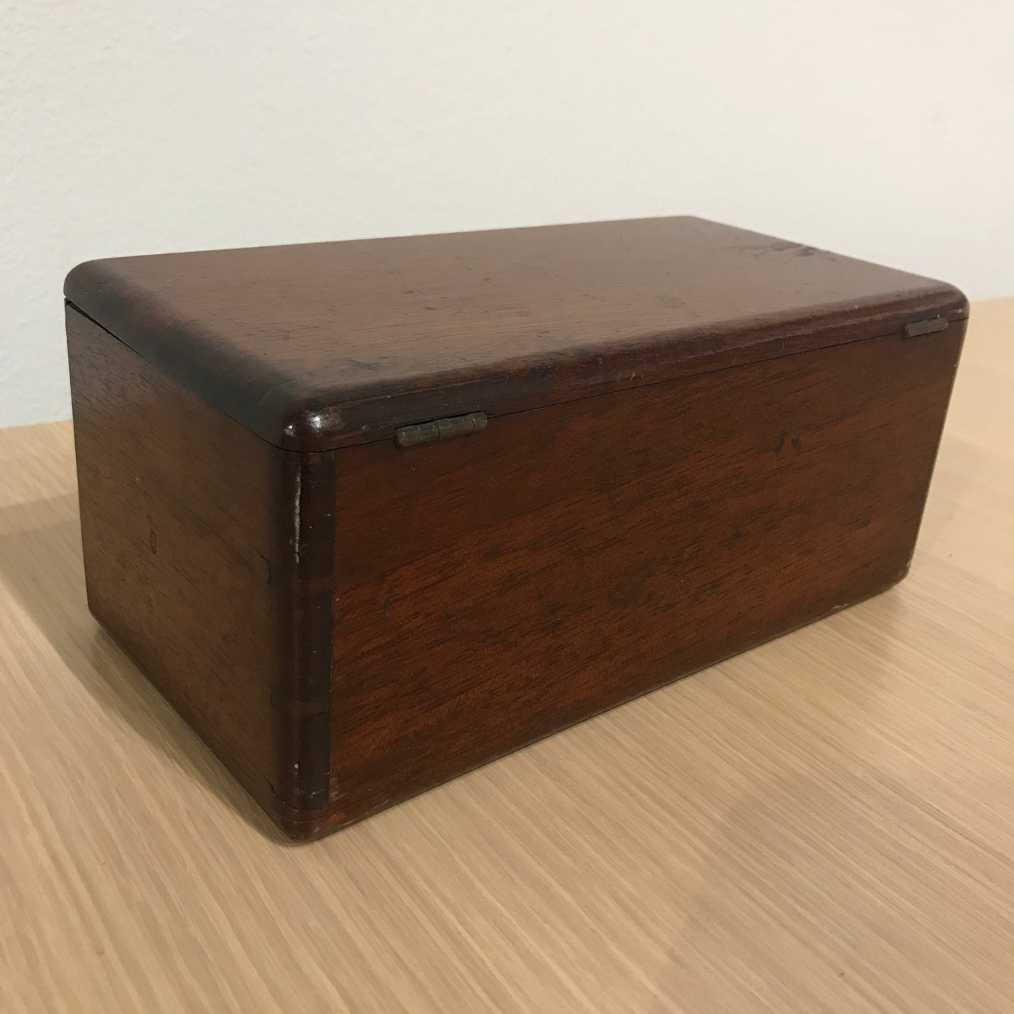 Antique Victorian Microscope Slide Keeper Wooden Box with Inserts