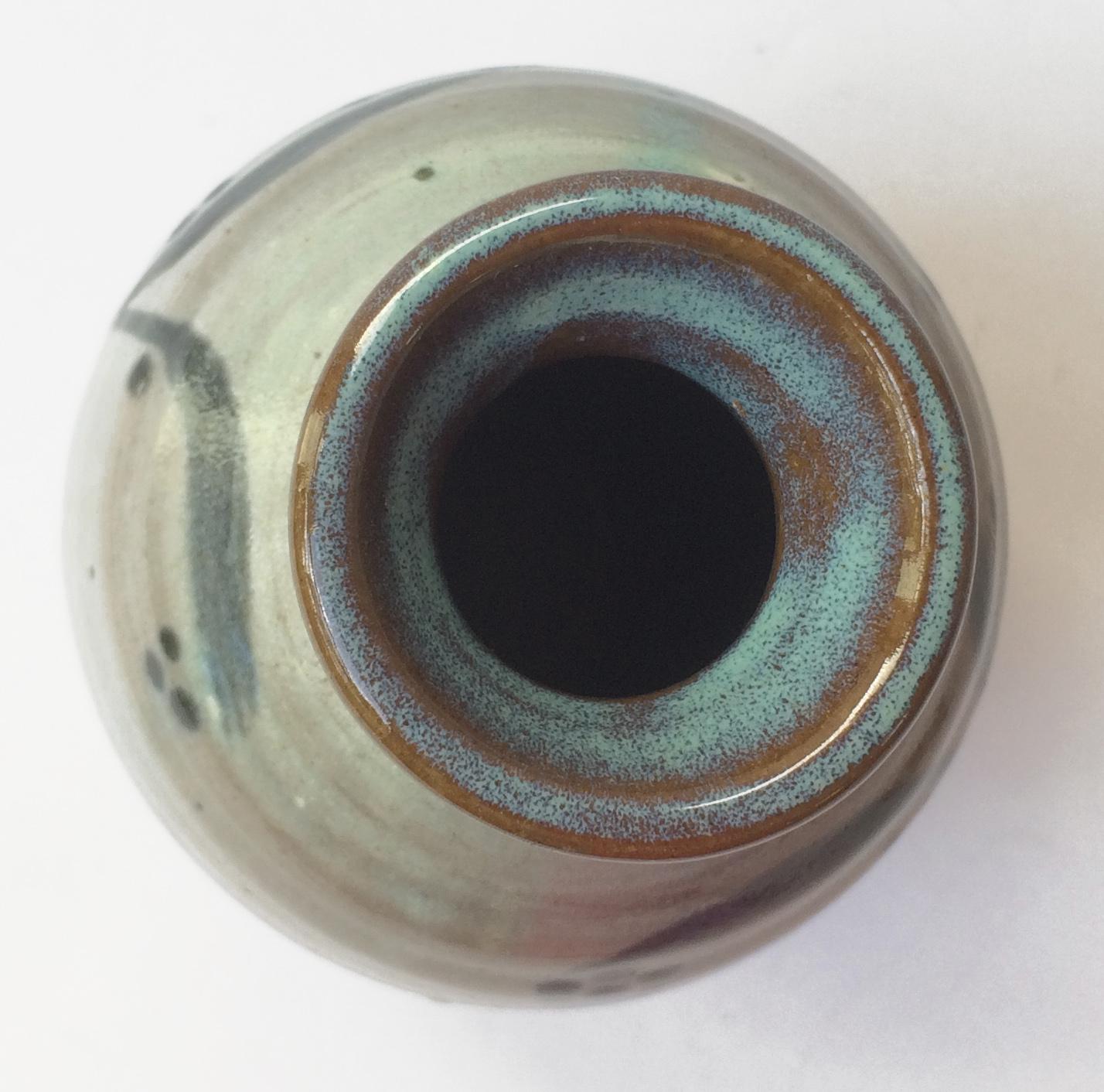 Flowering Corn Stalk Bud Vase Pottery