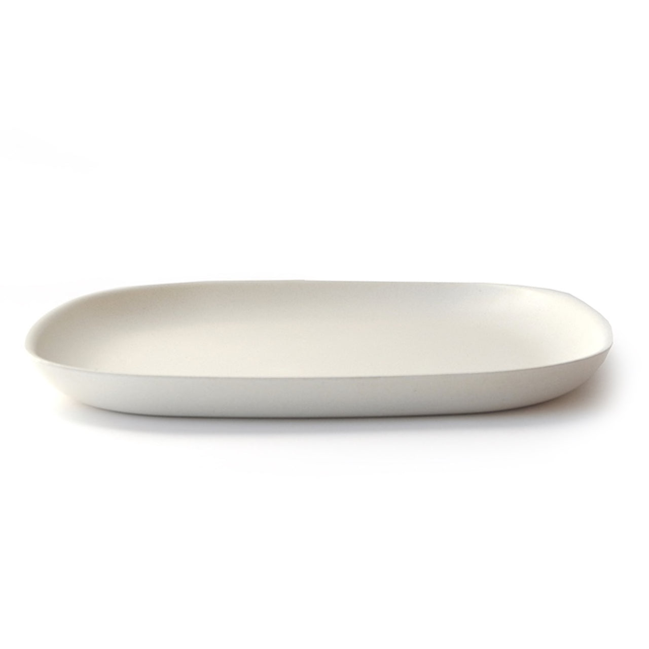 White Bamboo Dinner Plate