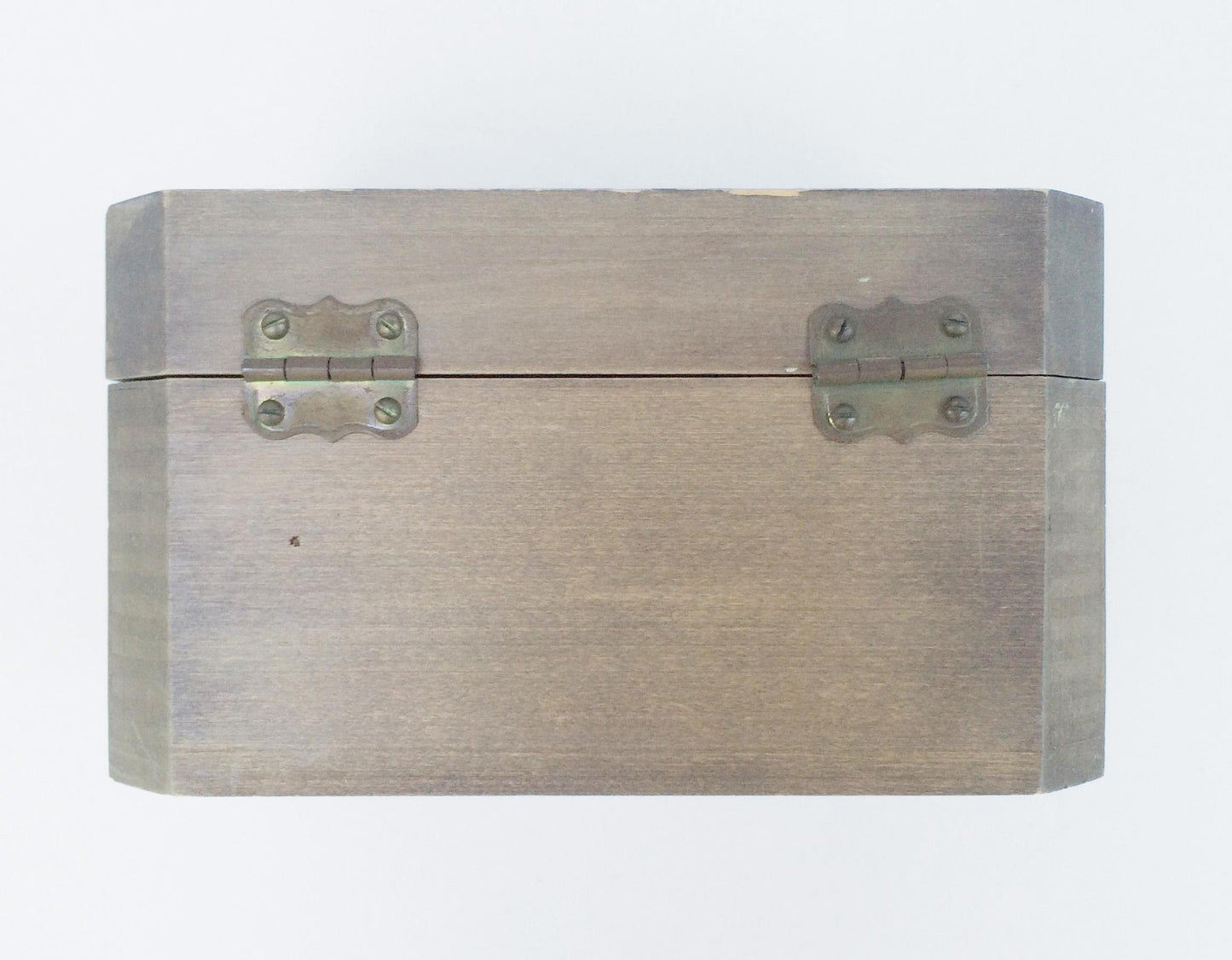 Monogrammed Wood Jewelry Box with Hinged Lid