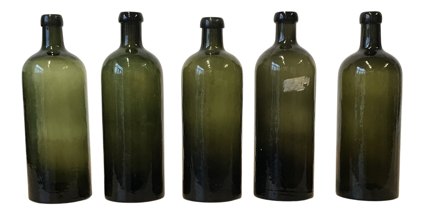 Antique Green Glass Bottle