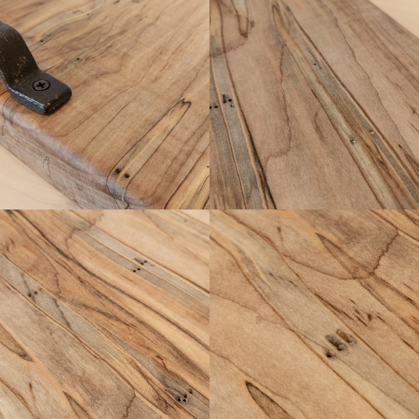 Ambrosia Maple Board with Two Iron Handles