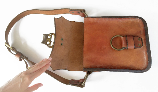 Vintage 1970’s Italian Handcrafted Leather Bag