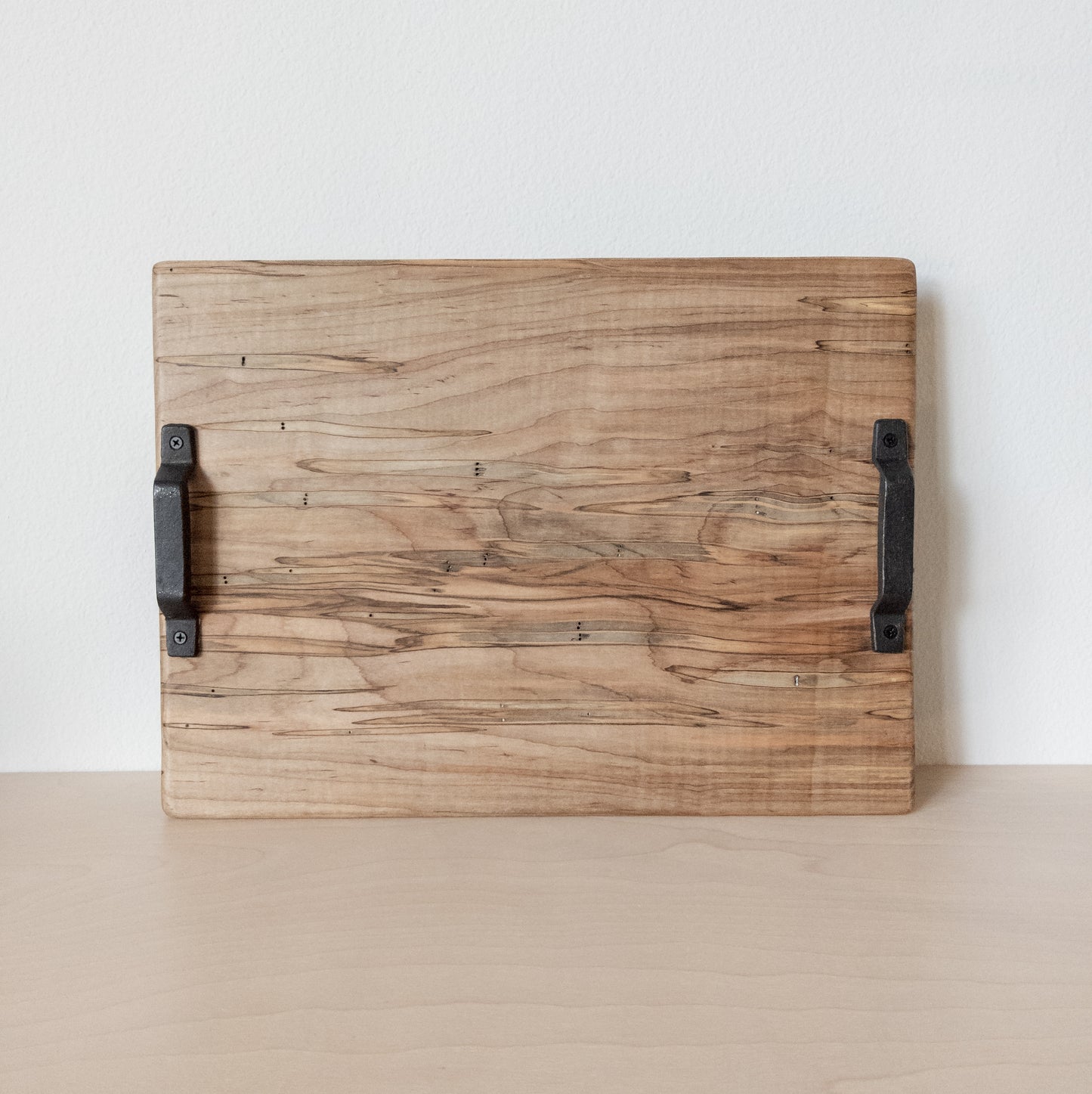 Ambrosia Maple Board with Two Iron Handles