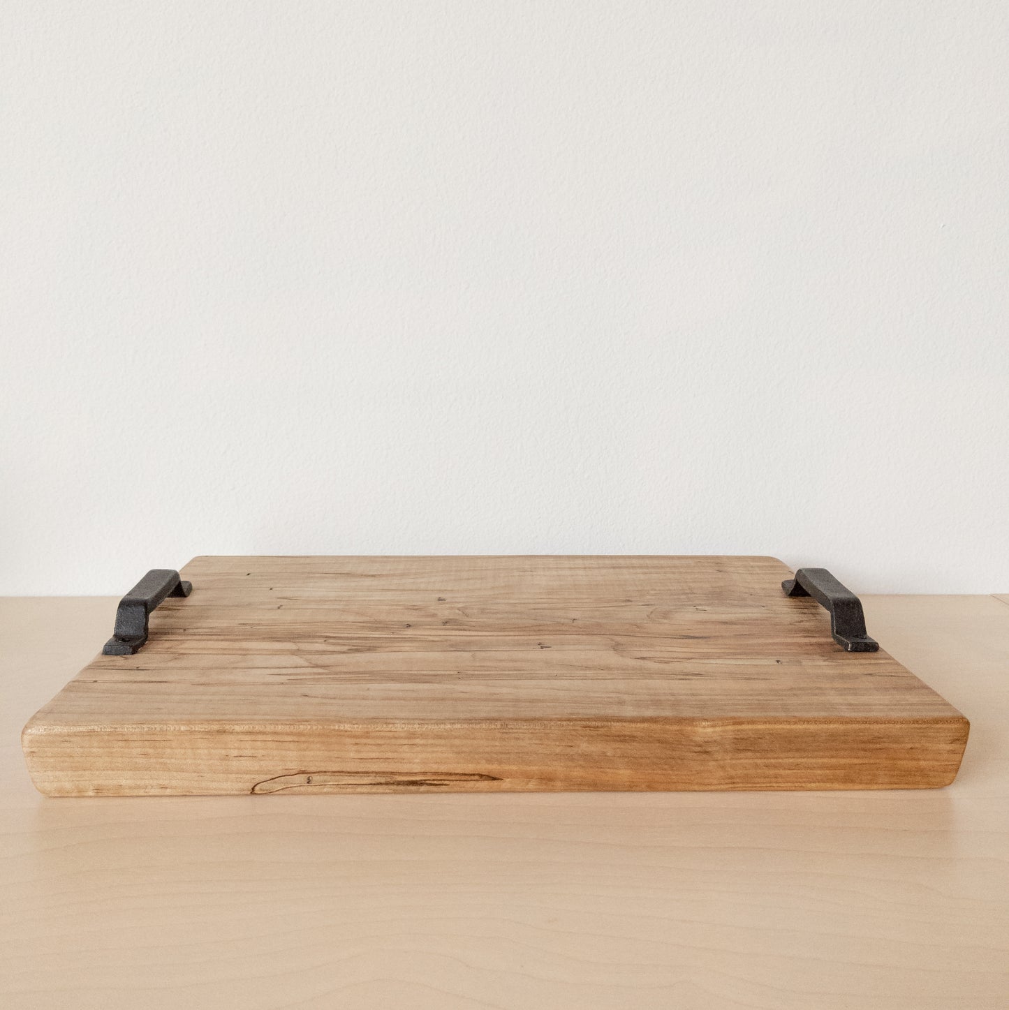 Ambrosia Maple Board with Two Iron Handles