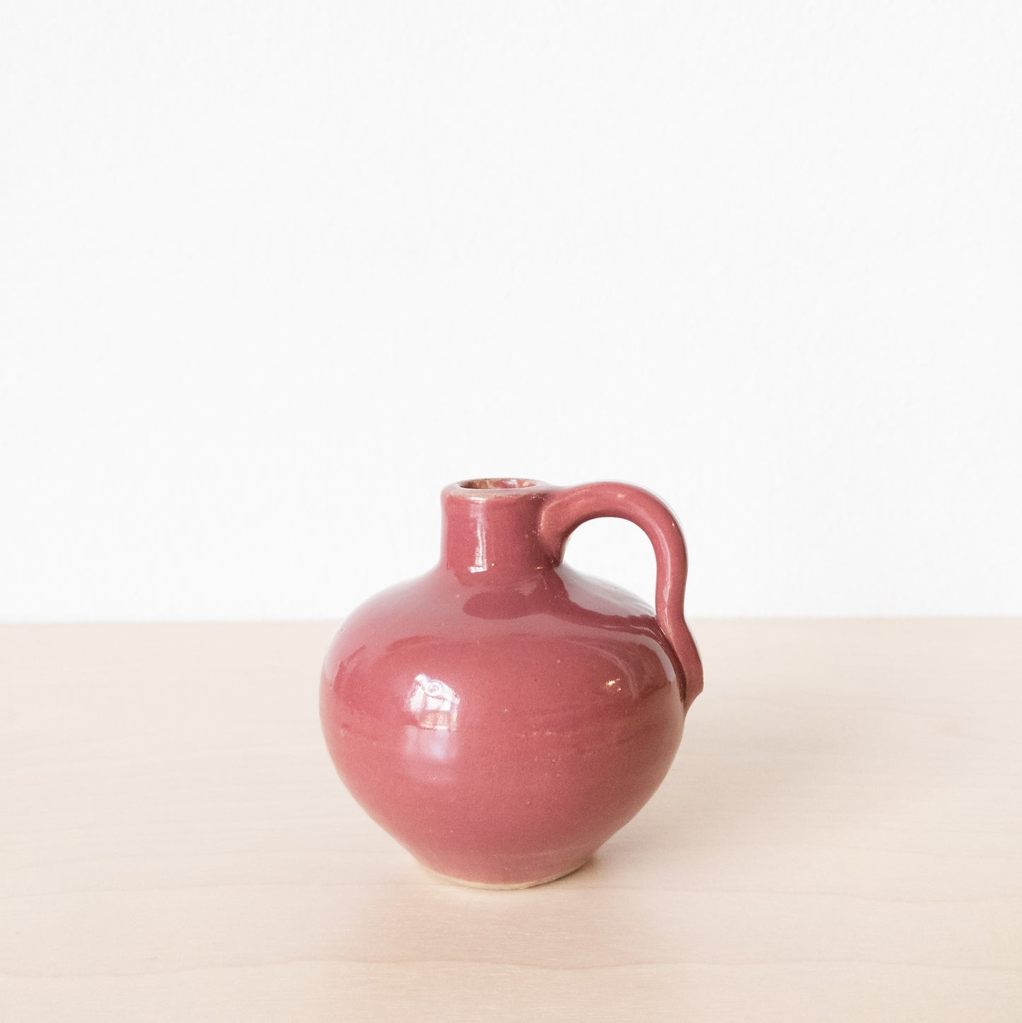 Vintage Glazed Stoneware Mauve Mini Jug
