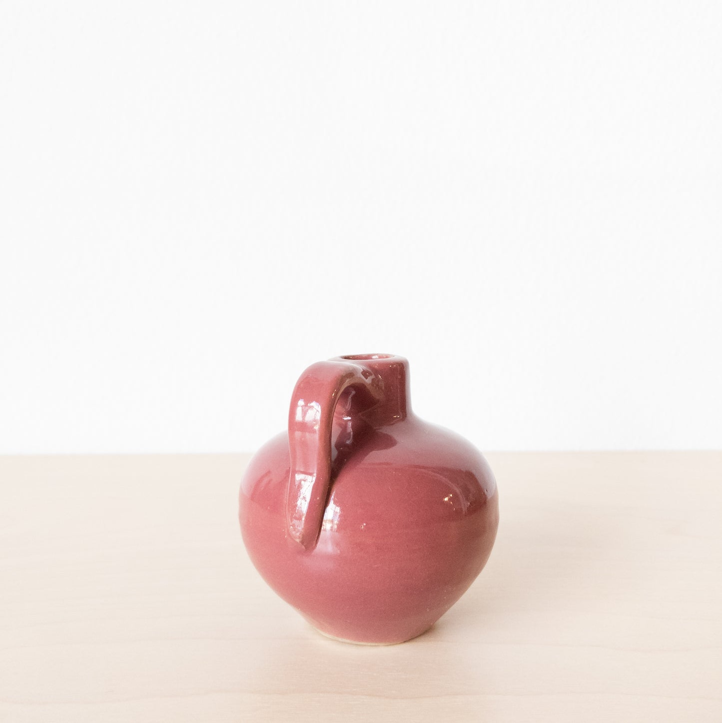 Vintage Glazed Stoneware Mauve Mini Jug