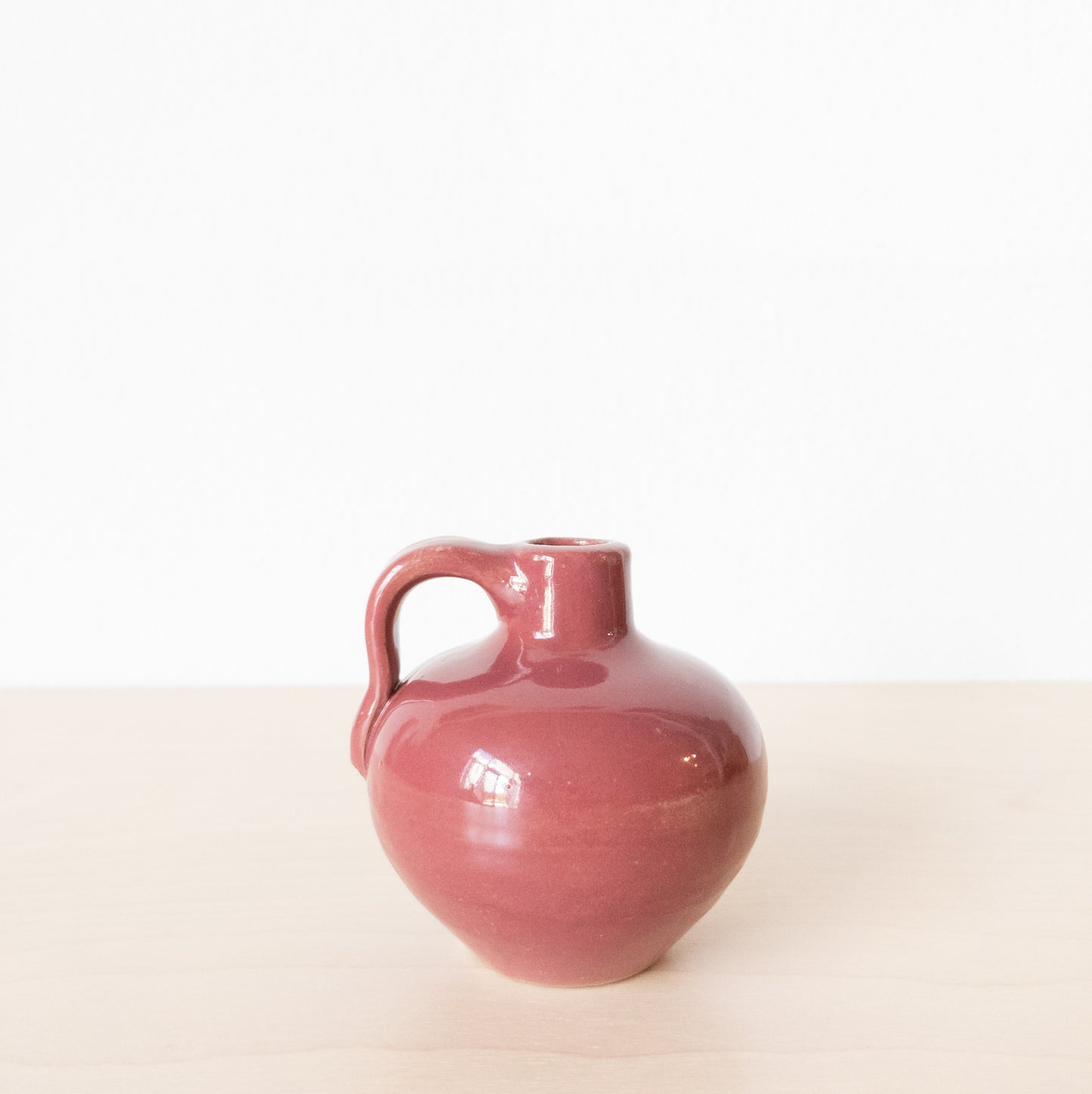 Vintage Glazed Stoneware Mauve Mini Jug