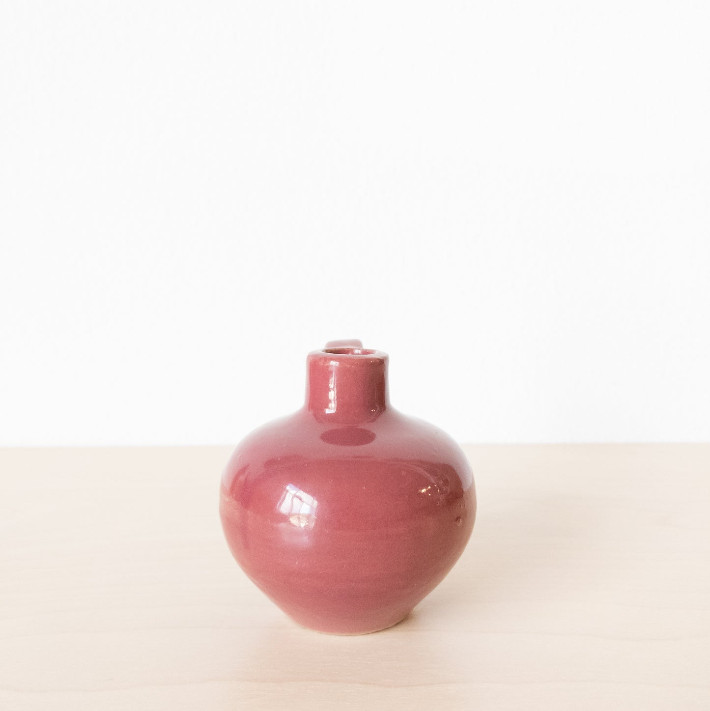 Vintage Glazed Stoneware Mauve Mini Jug