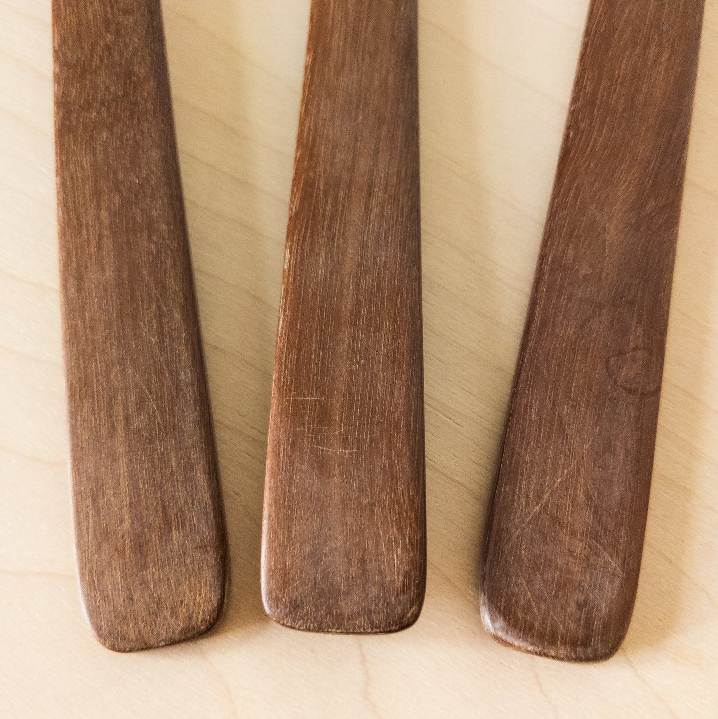 Vintage Handcrafted Wooden Kitchen Utensils Set