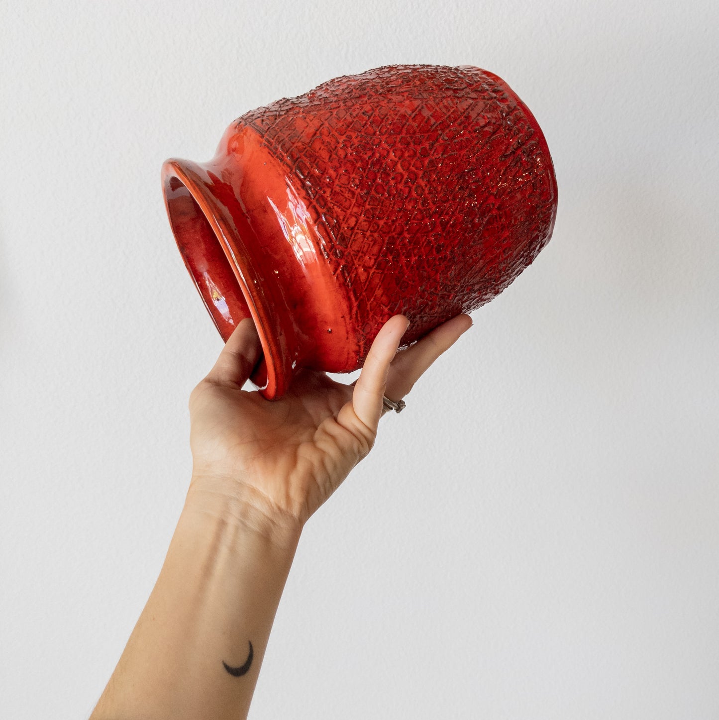 Vintage Red Stoneware Vase