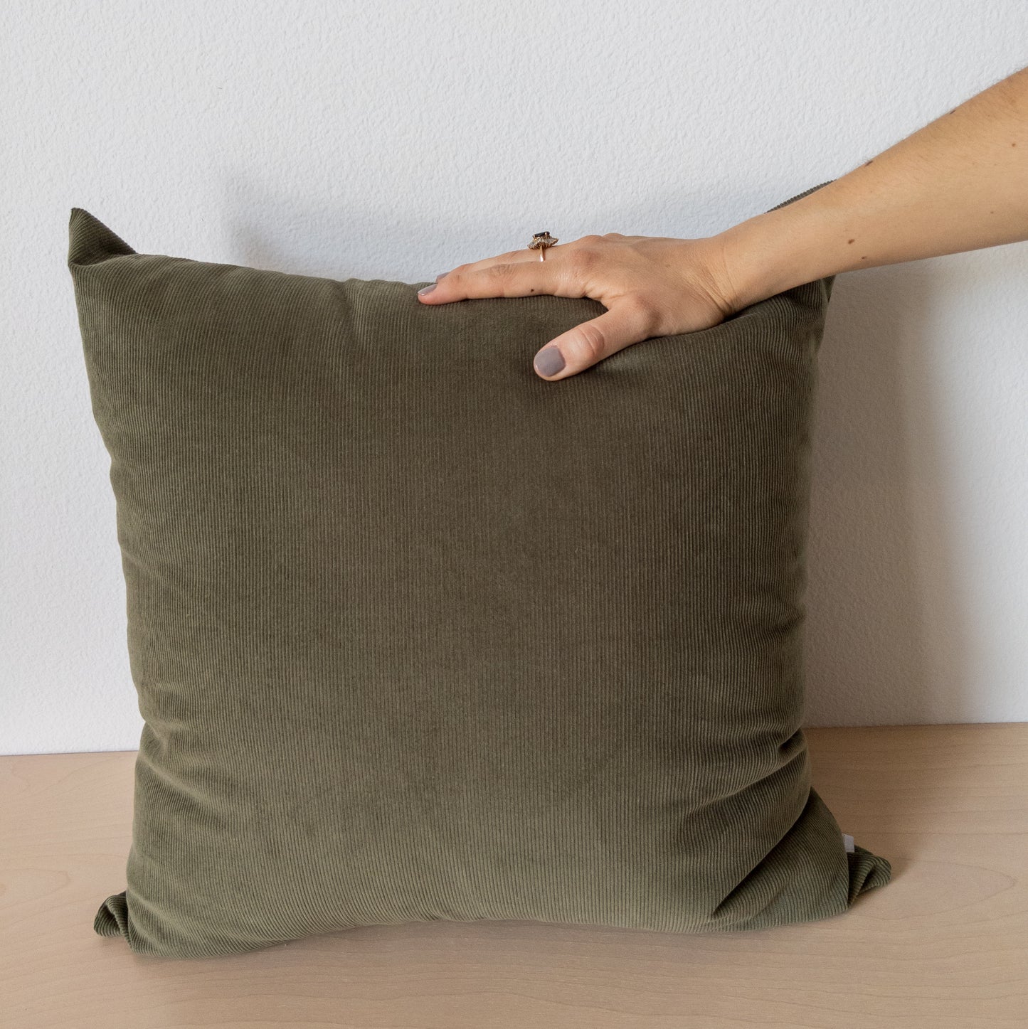 Olive Green Corduroy Pillow Cover