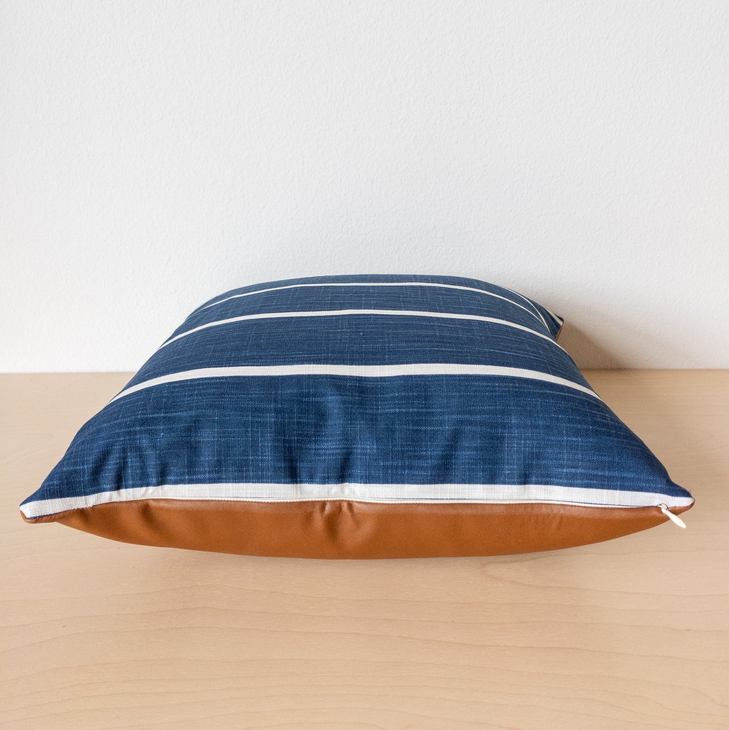 Navy Stripe Pillow Cover