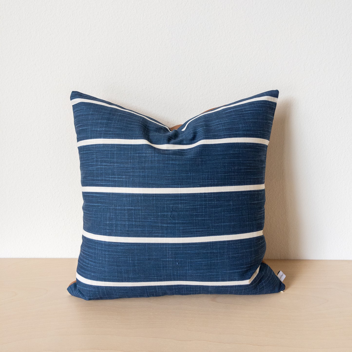 Navy Stripe Pillow Cover