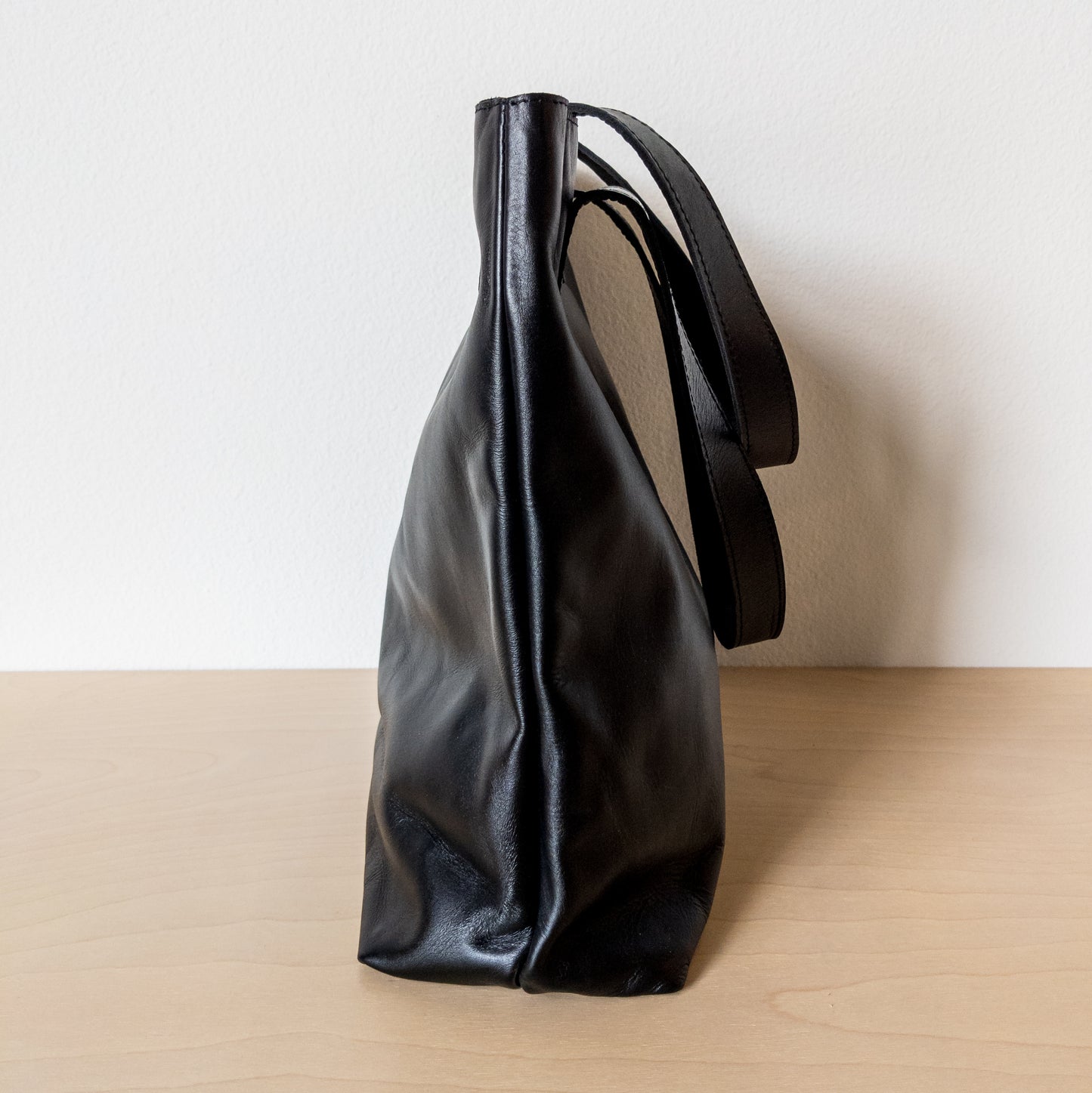 Hanna Leather Tote Black