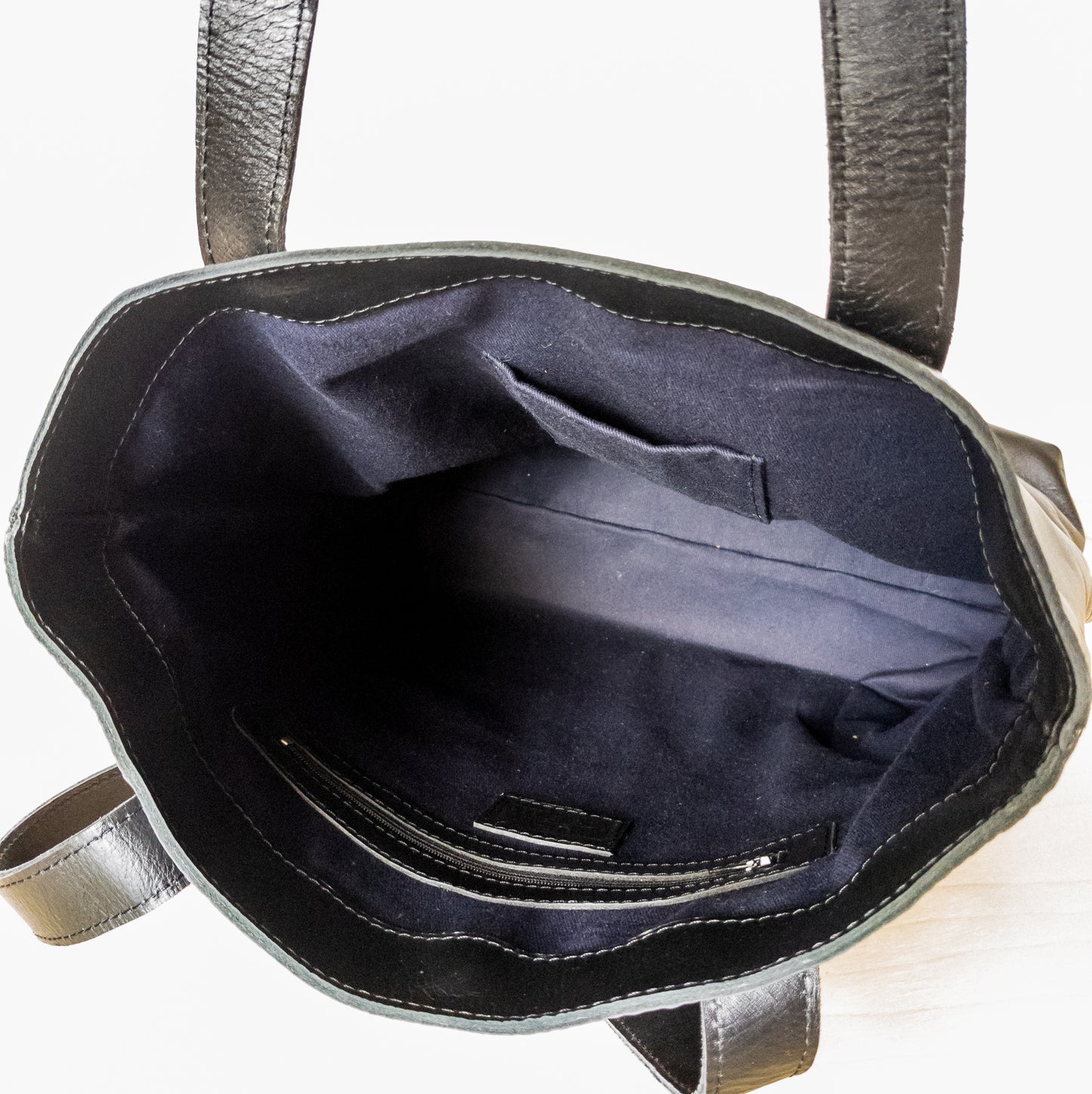 Hanna Leather Tote Black