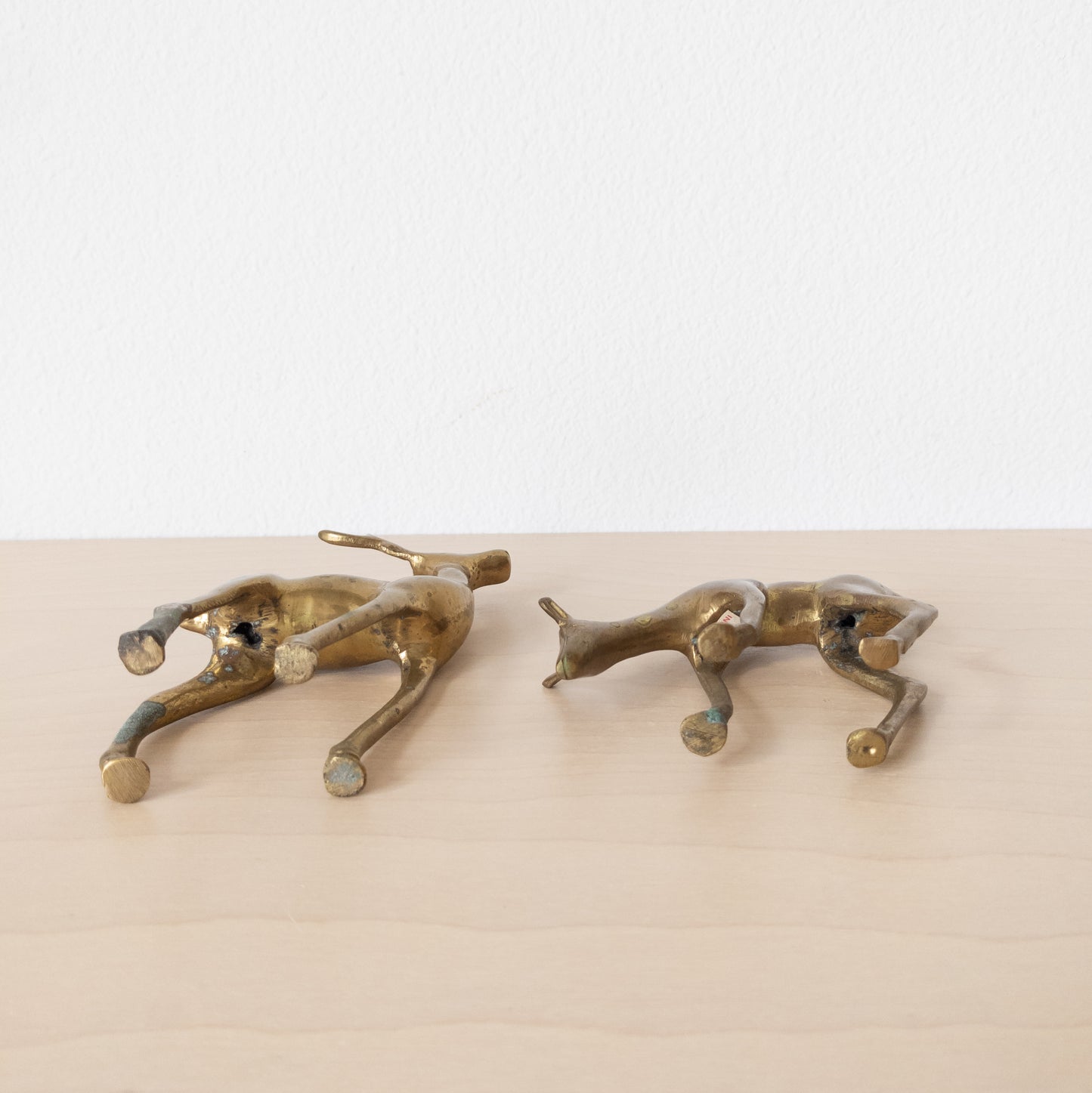 Vintage Pair of Brass Deer Figurines