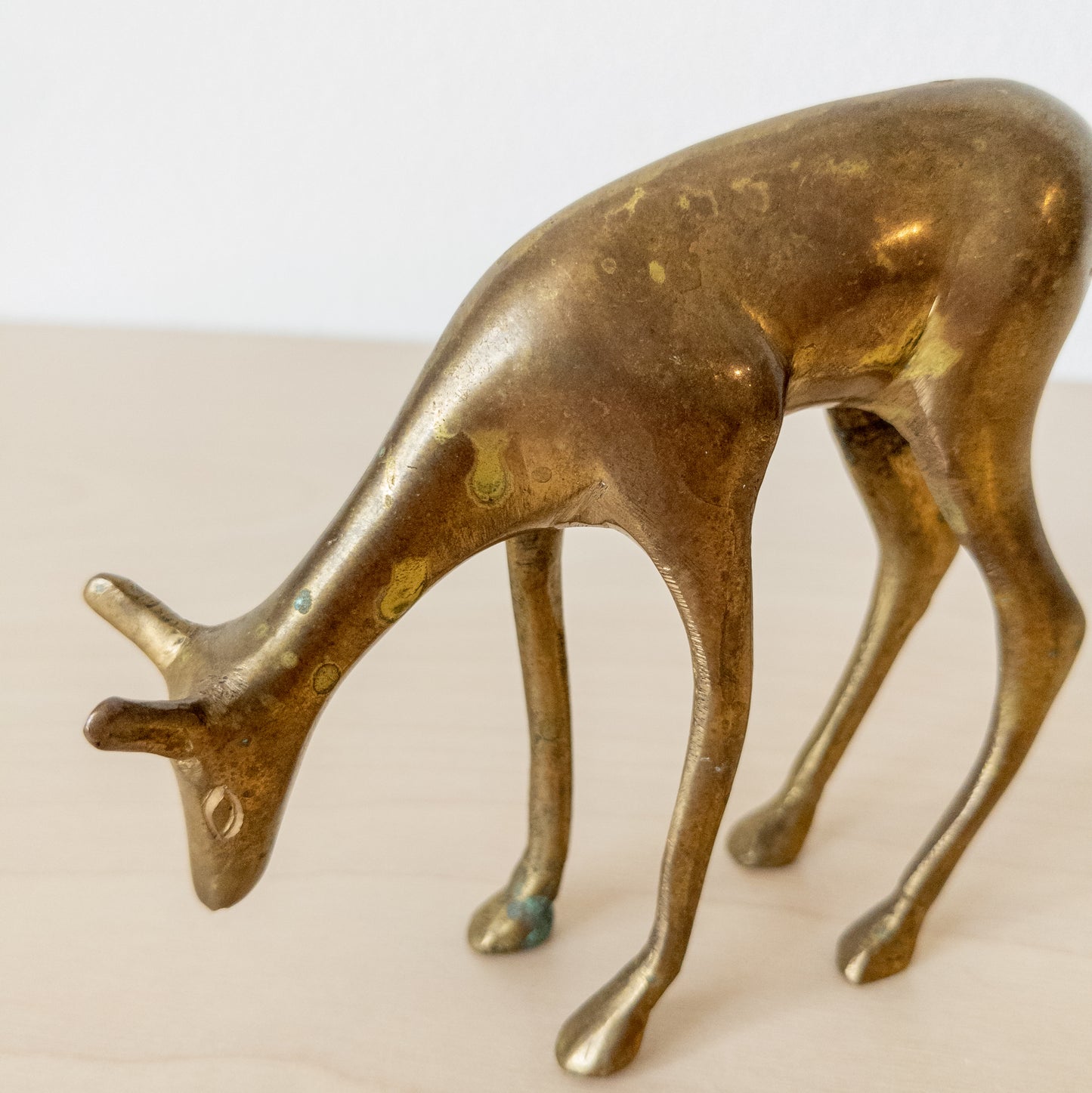 Vintage Pair of Brass Deer Figurines
