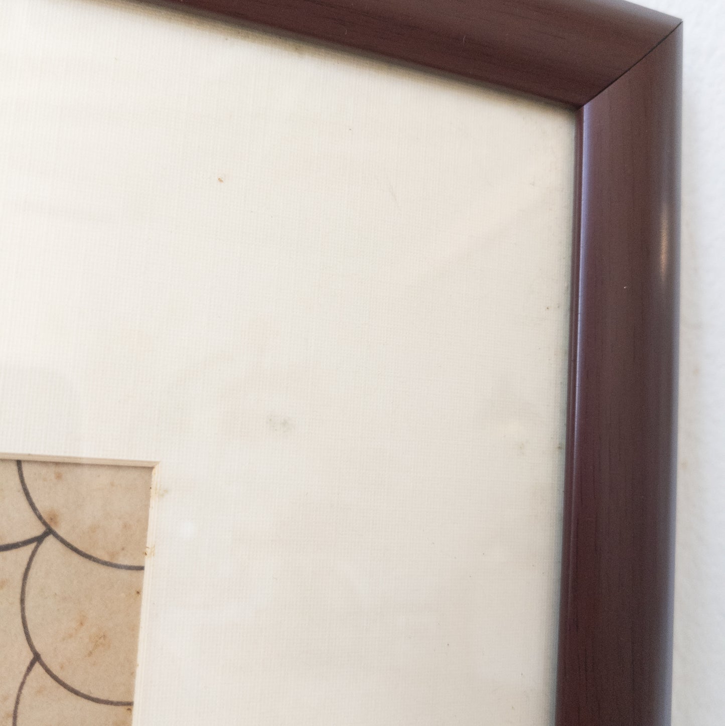 Antique Framed Original Hand Drawn Geometry Lesson
