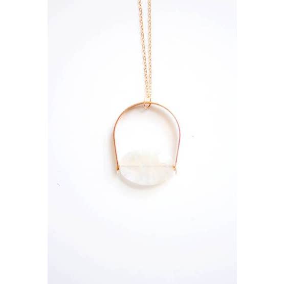 Arch Moonstone Pendant Necklace