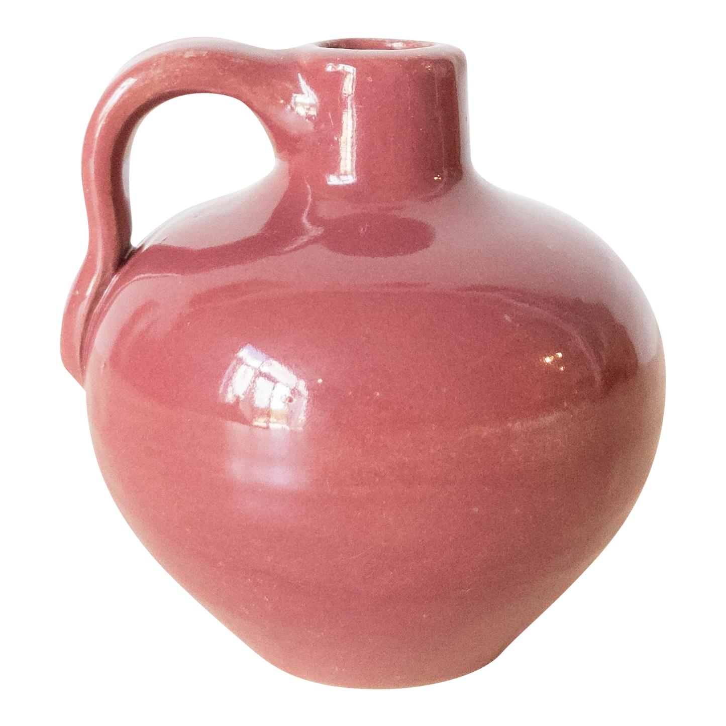 Vintage Glazed Stoneware Mauve Mini Jug