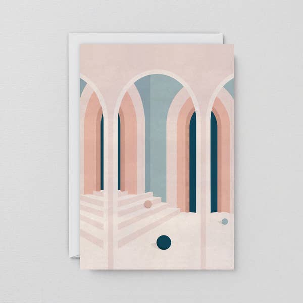 Pastel Arches Greeting Card