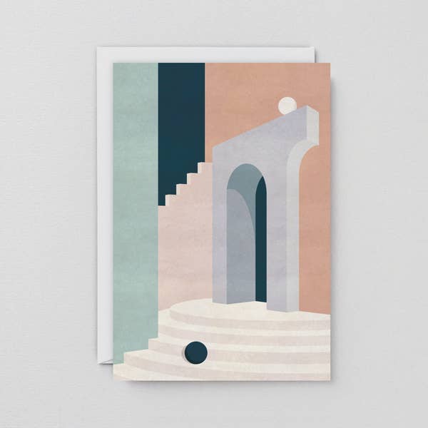 Pastel Doorway Greeting Card