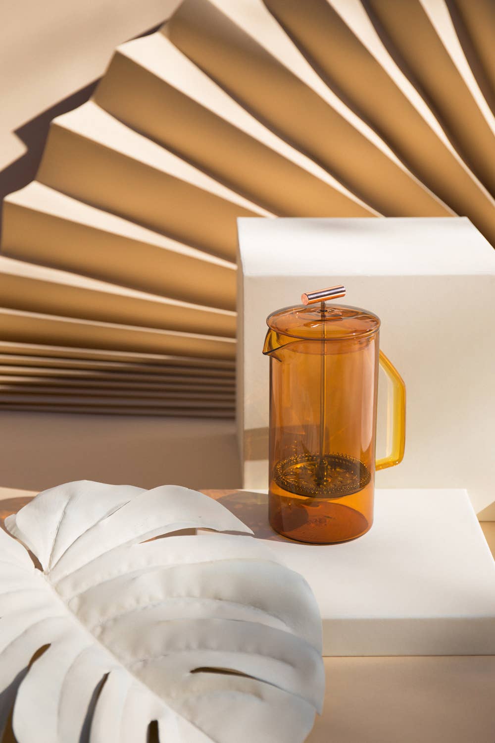 Amber Glass French Press