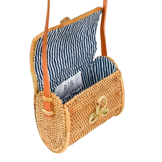 POPPY + SAGE - Sophia Bag: Nantucket Navy Stripe