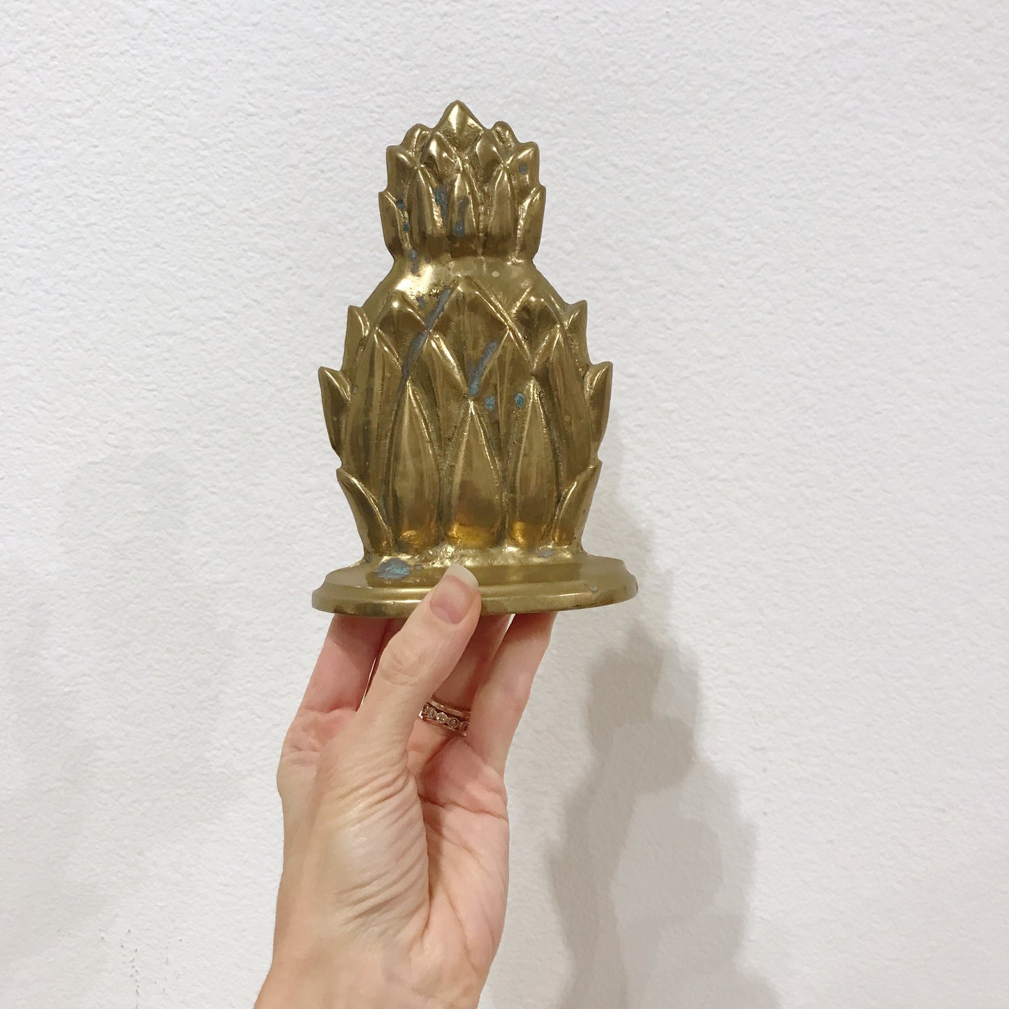Vintage Brass Pineapple Bookends
