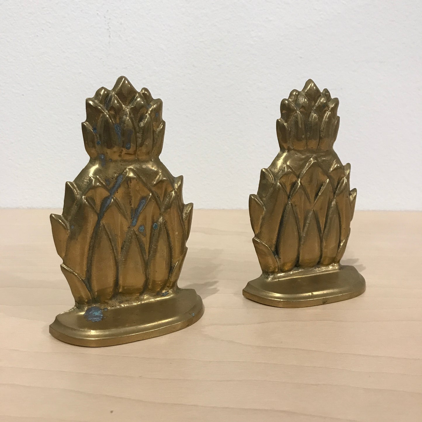 Vintage Brass Pineapple Bookends