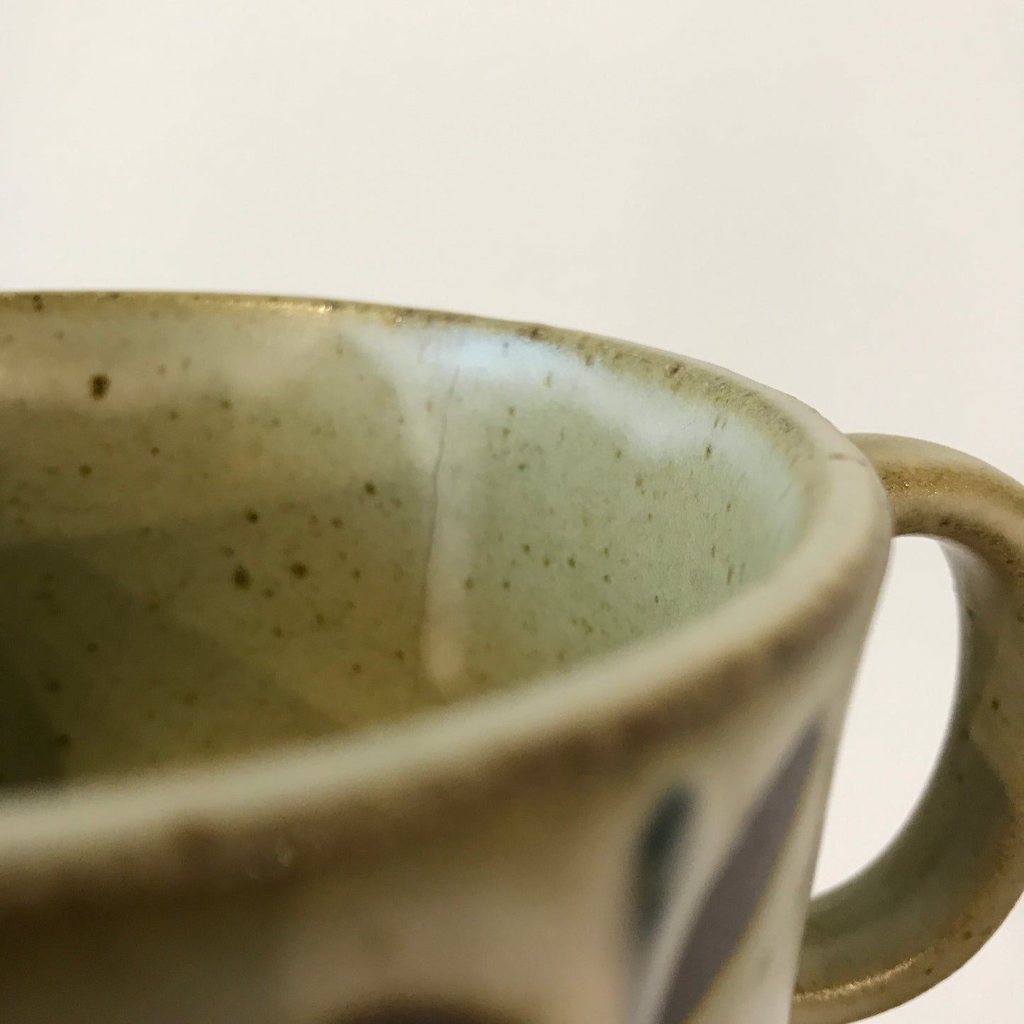Vintage Oversized Speckled Stoneware Mugs
