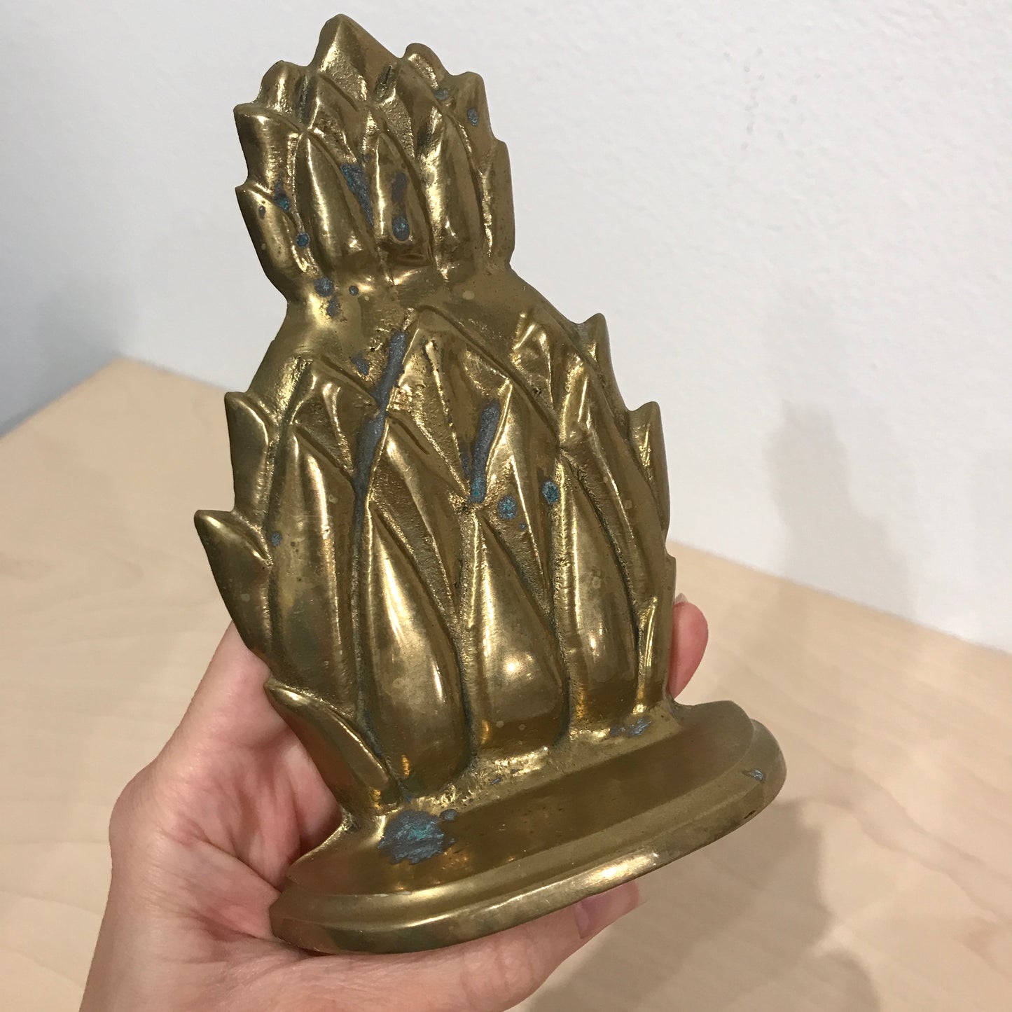 Vintage Brass Pineapple Bookends