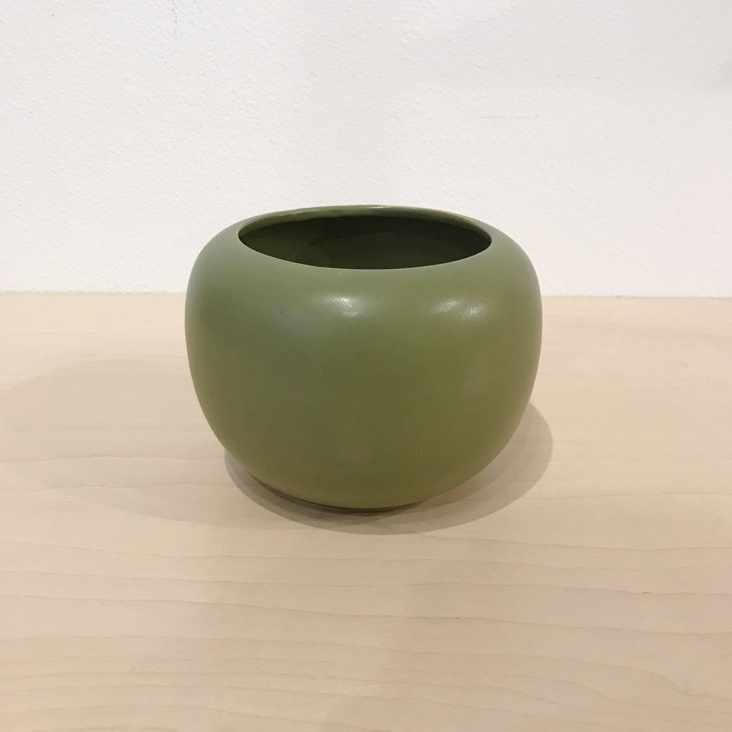 Vintage Green Ceramic Pottery Planter