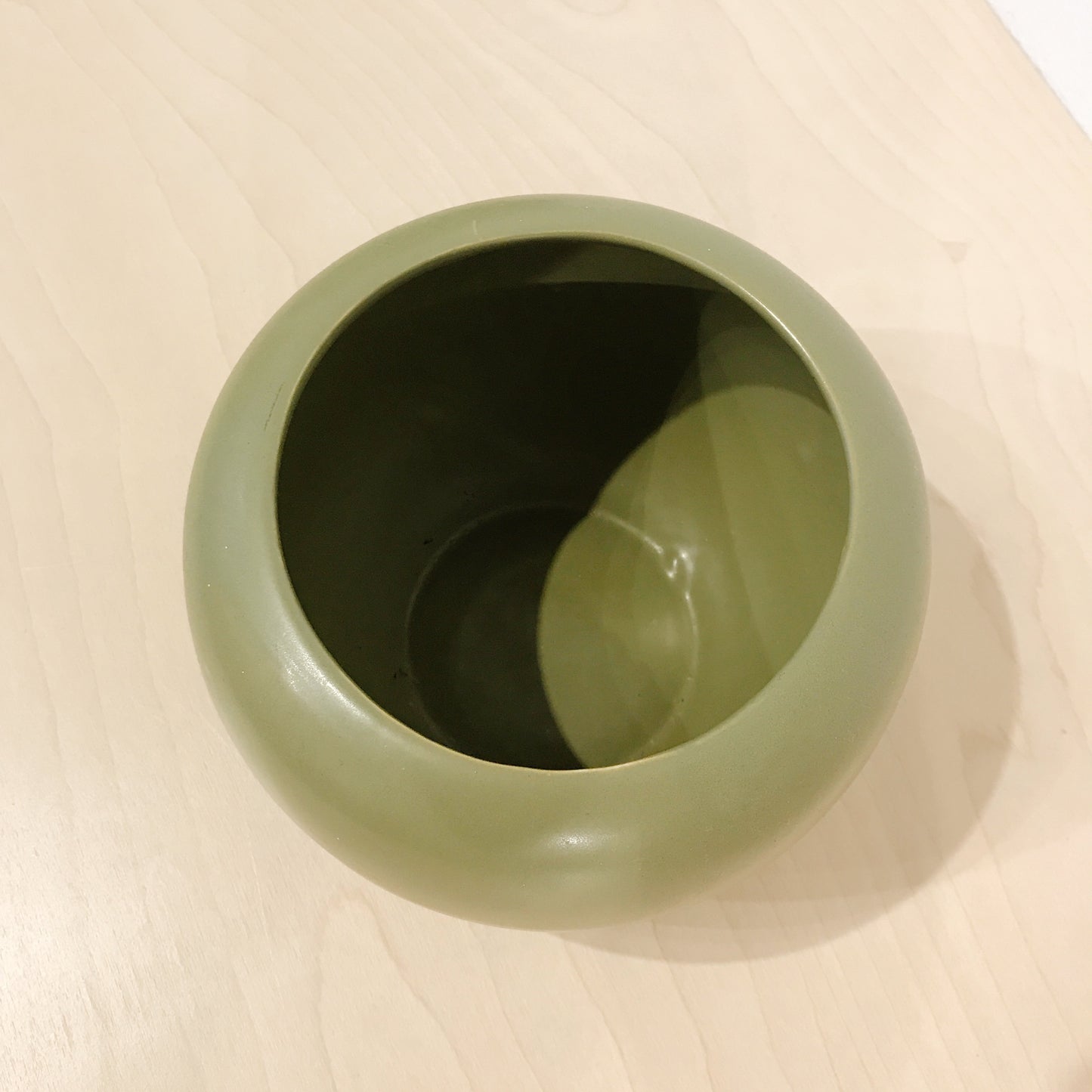 Vintage Green Ceramic Pottery Planter