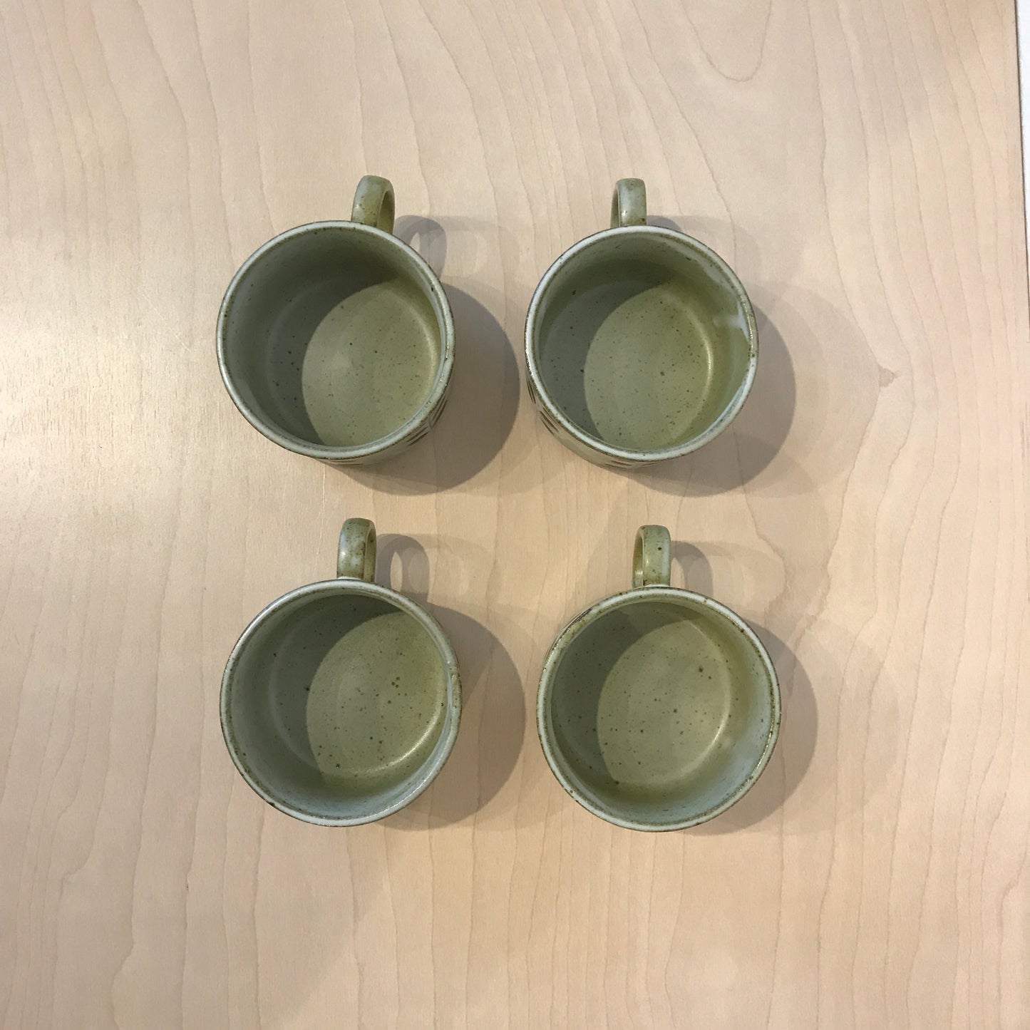 Vintage Oversized Speckled Stoneware Mugs