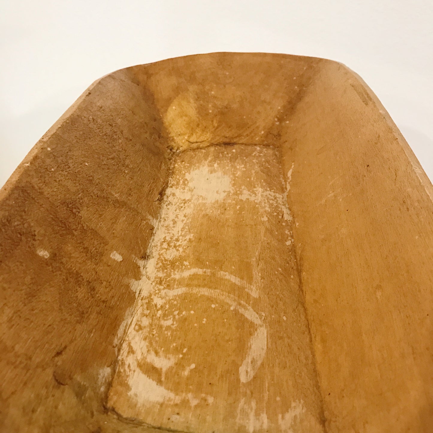 Antique Hand Carved Large Wood Dough Bowl