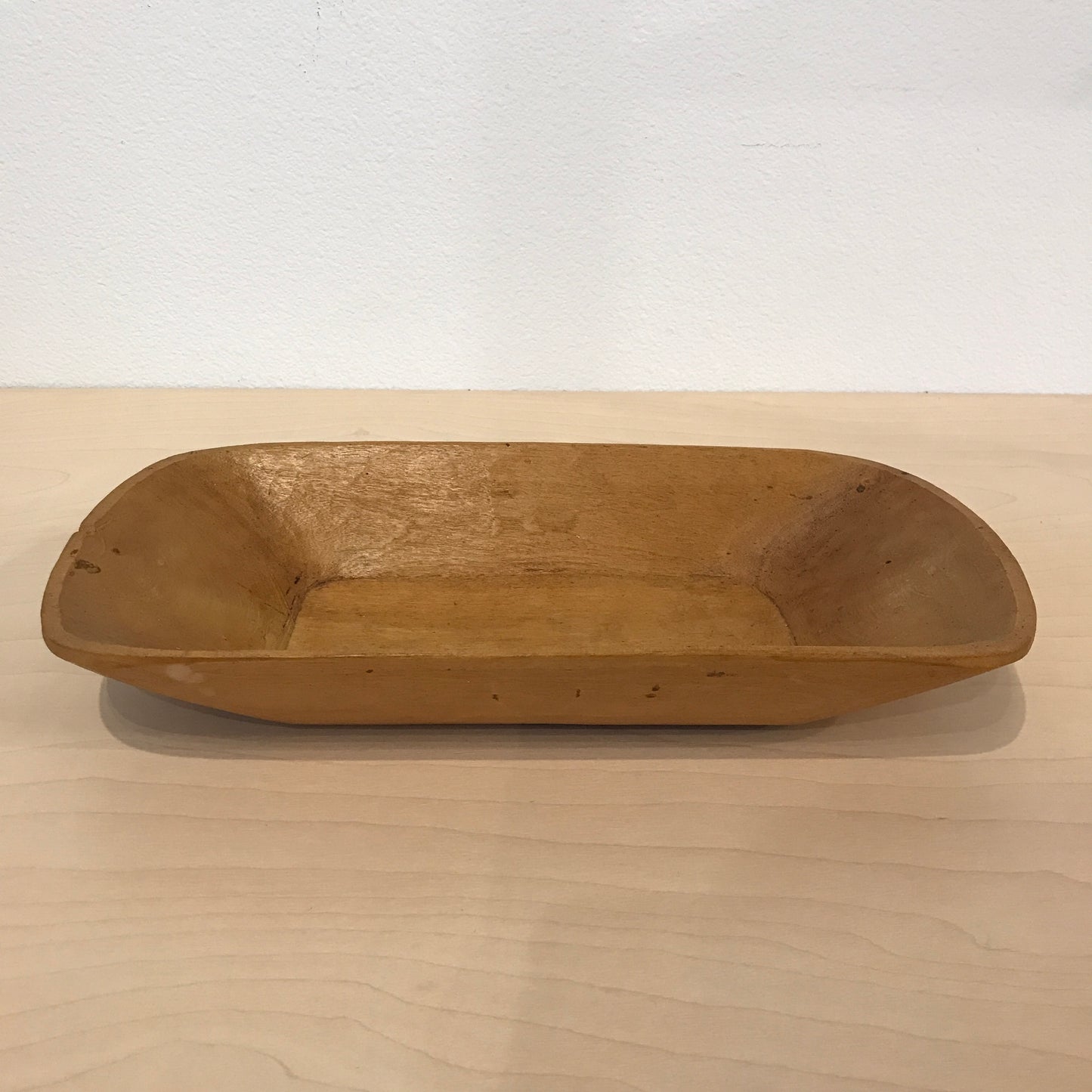 Antique Hand Carved Medium Wood Dough Bowl