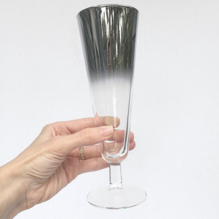 Vintage Silver Fade Tapered Glasses