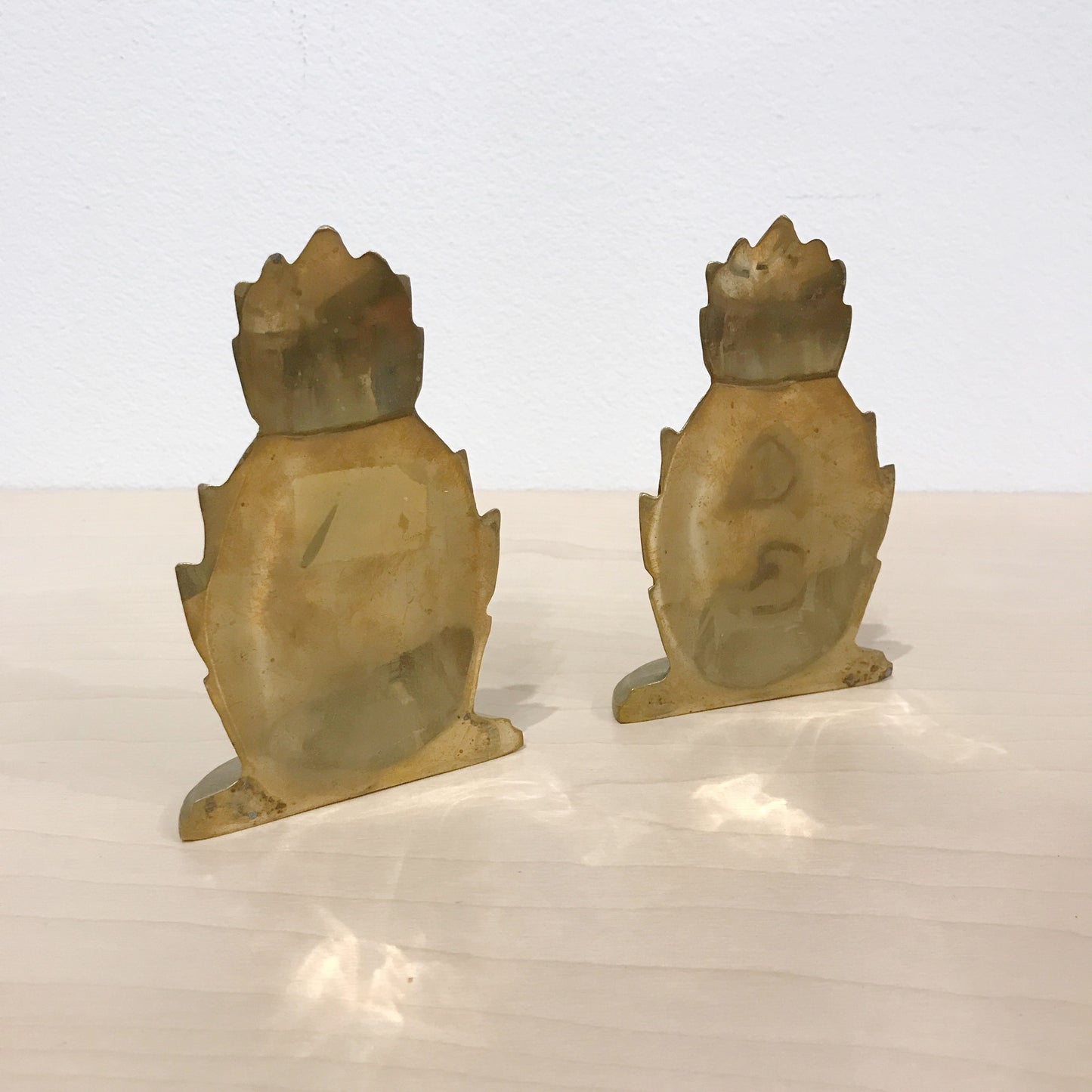 Vintage Brass Pineapple Bookends