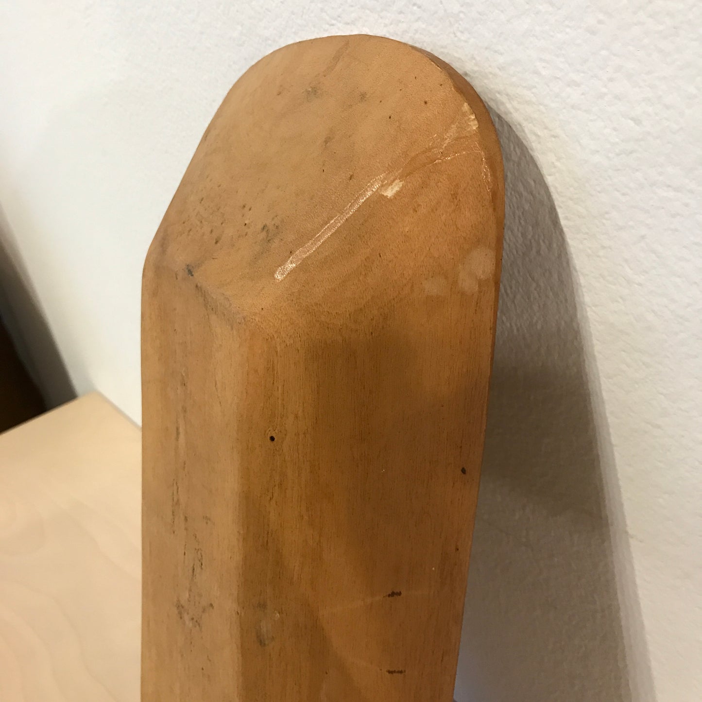 Antique Hand Carved Medium Wood Dough Bowl